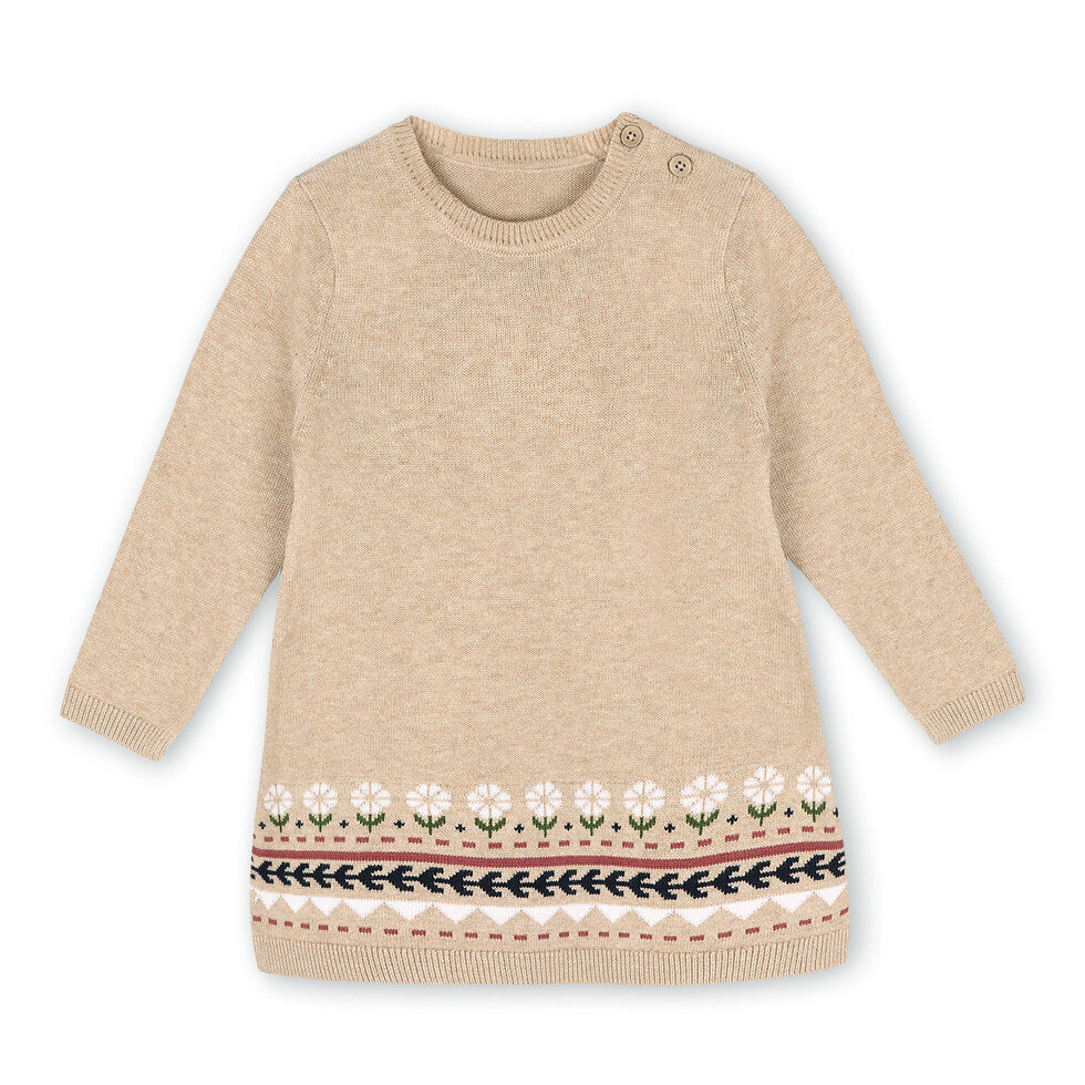 Fair Isle Baby Girl Sweater Knit Dress