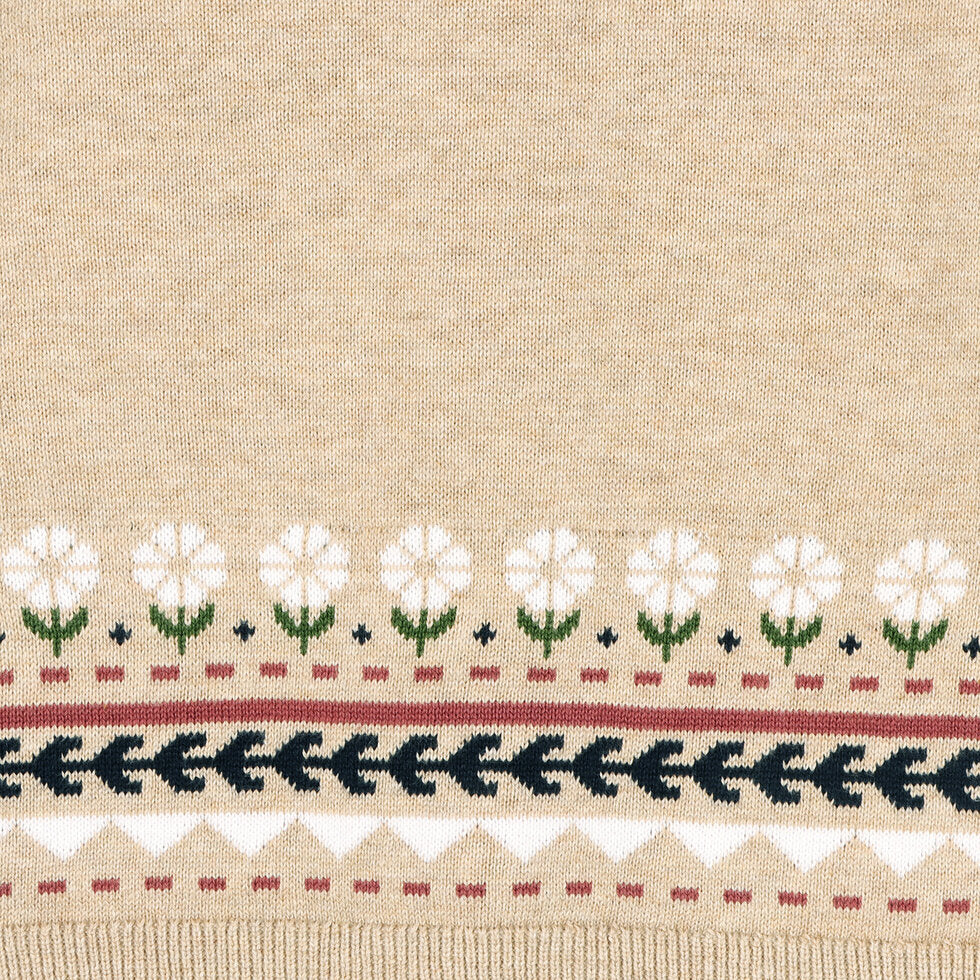 Fair Isle Baby Girl Sweater Knit Dress