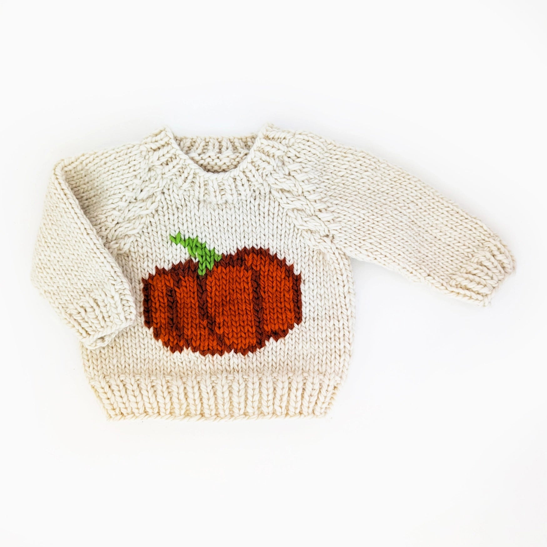 Fall Pumpkin Crew Neck Knit Sweater