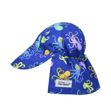 Blue octopus flap hat