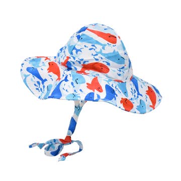 Whale floppy sun hat