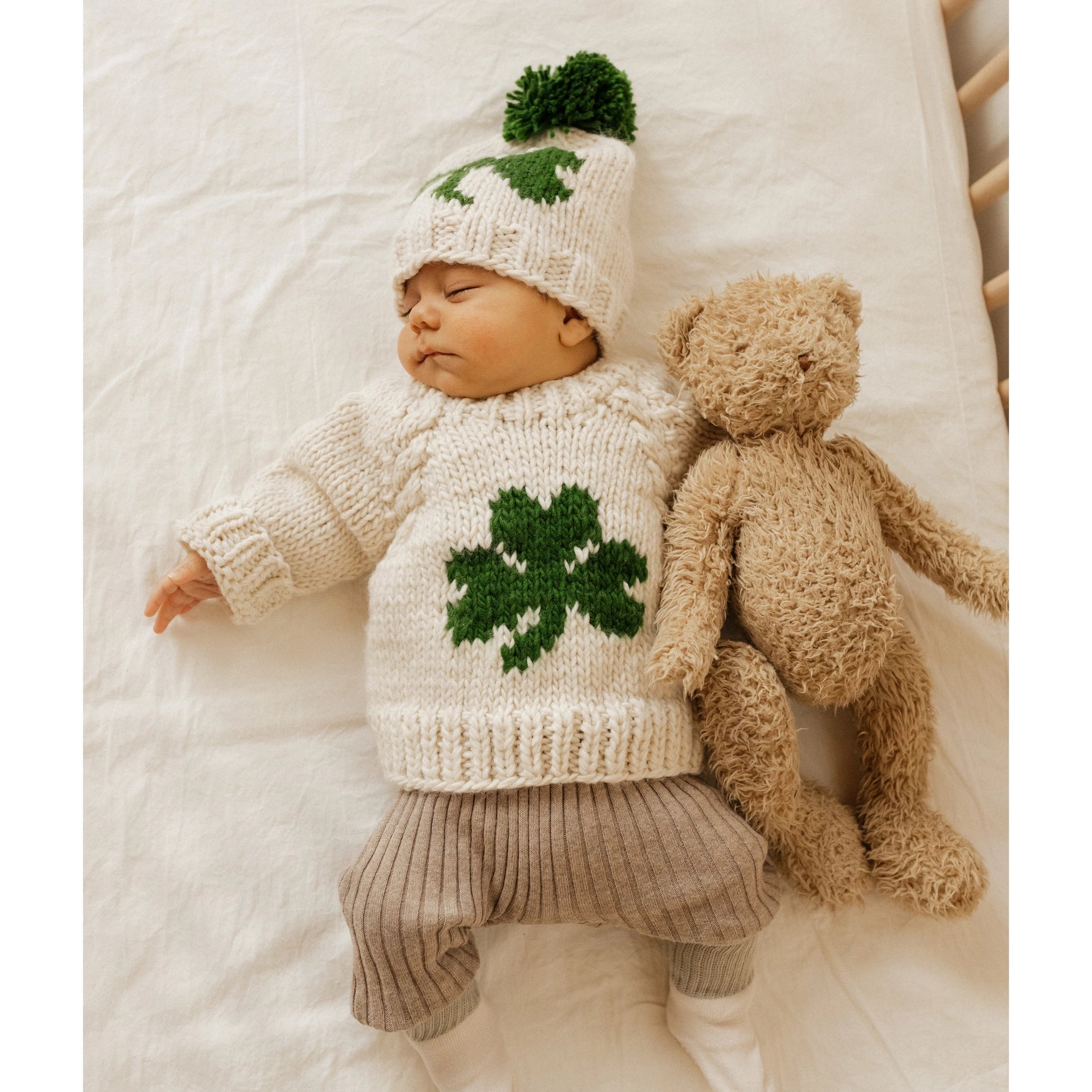 baby knit clover sweater