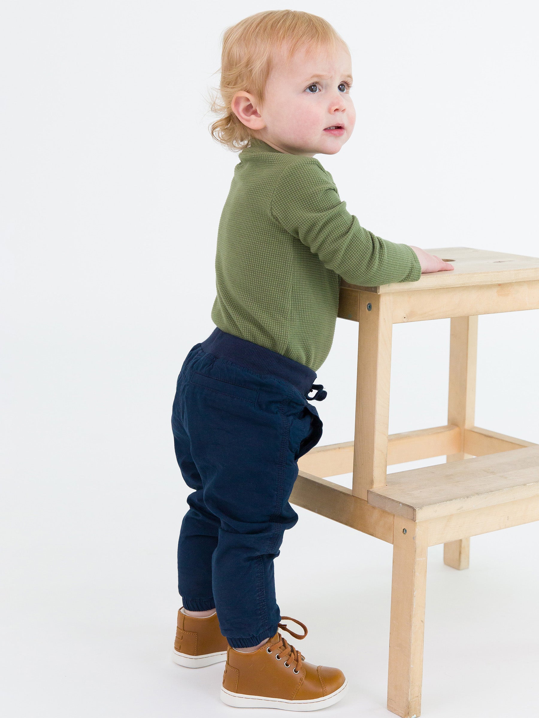 baby boy joggers in navy blue