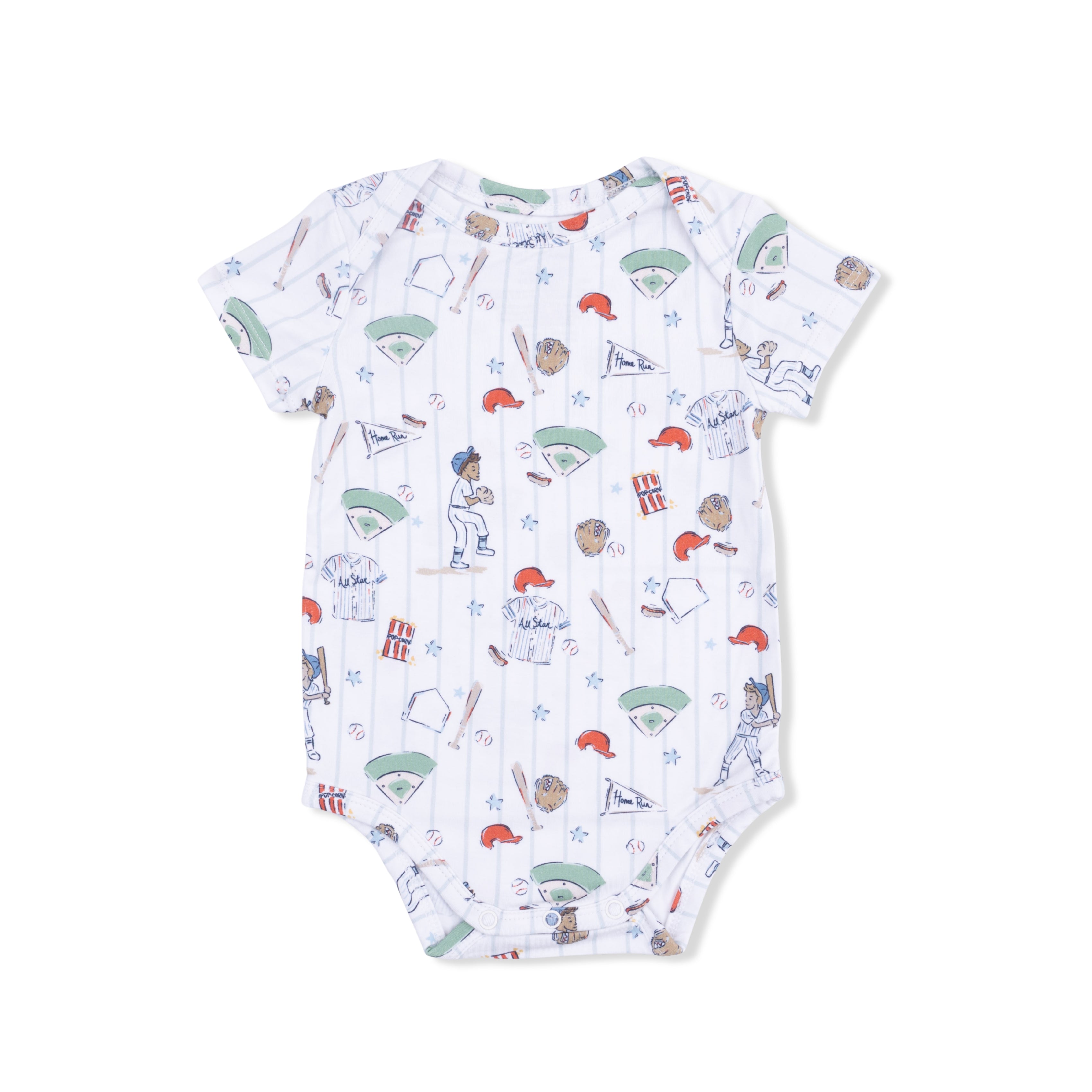 baseball short sleeve onesie