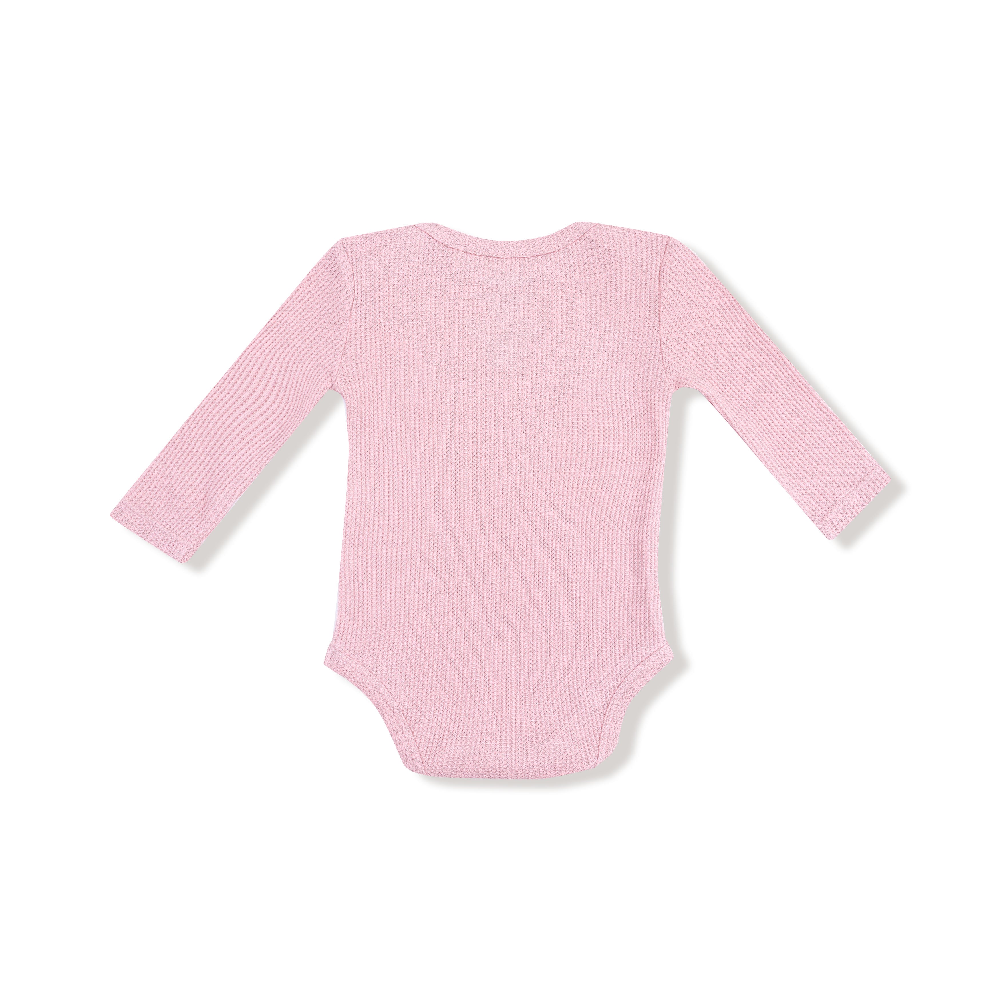basic pink long sleeve onesie for baby girl