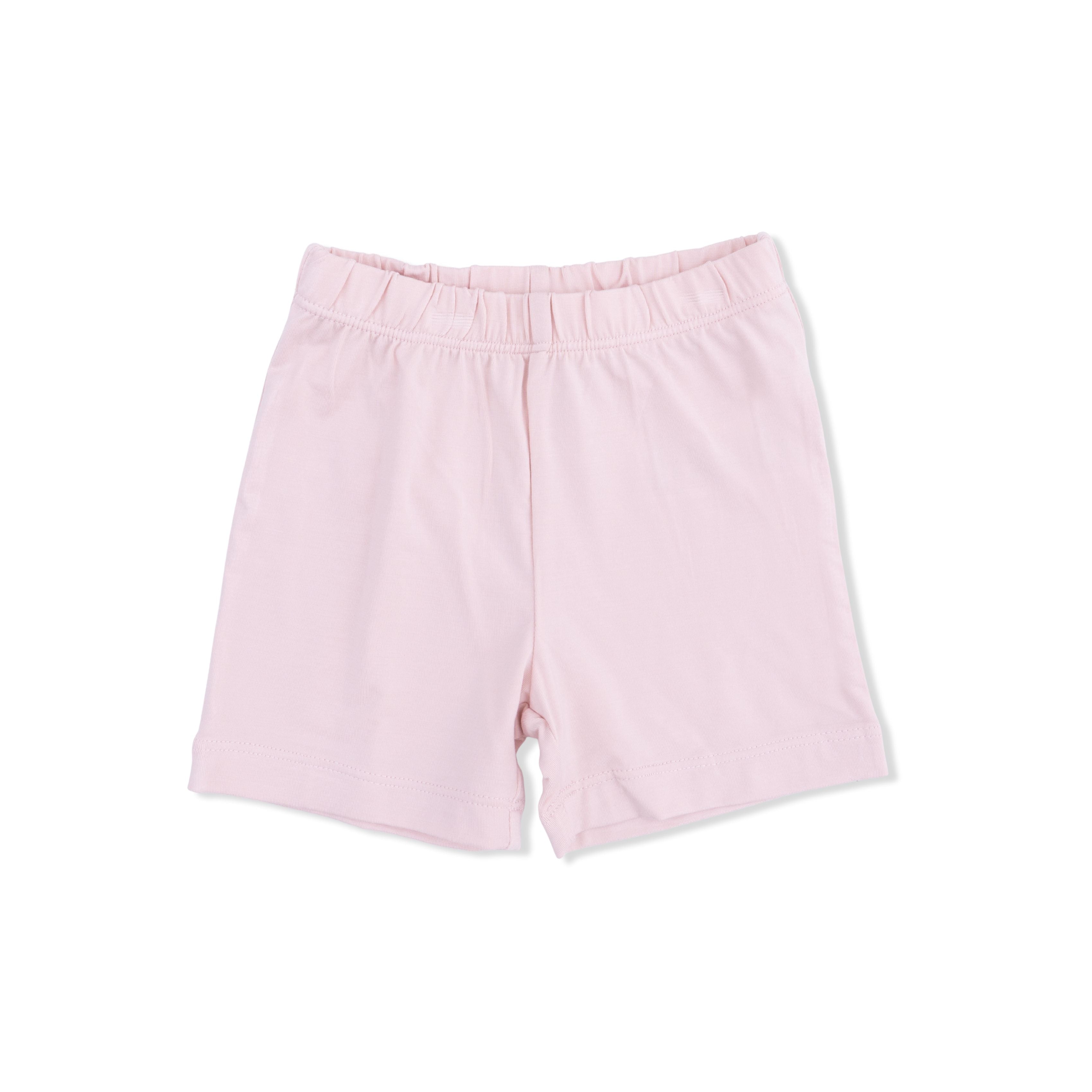 blush pink elastic waist toddler girls bike short