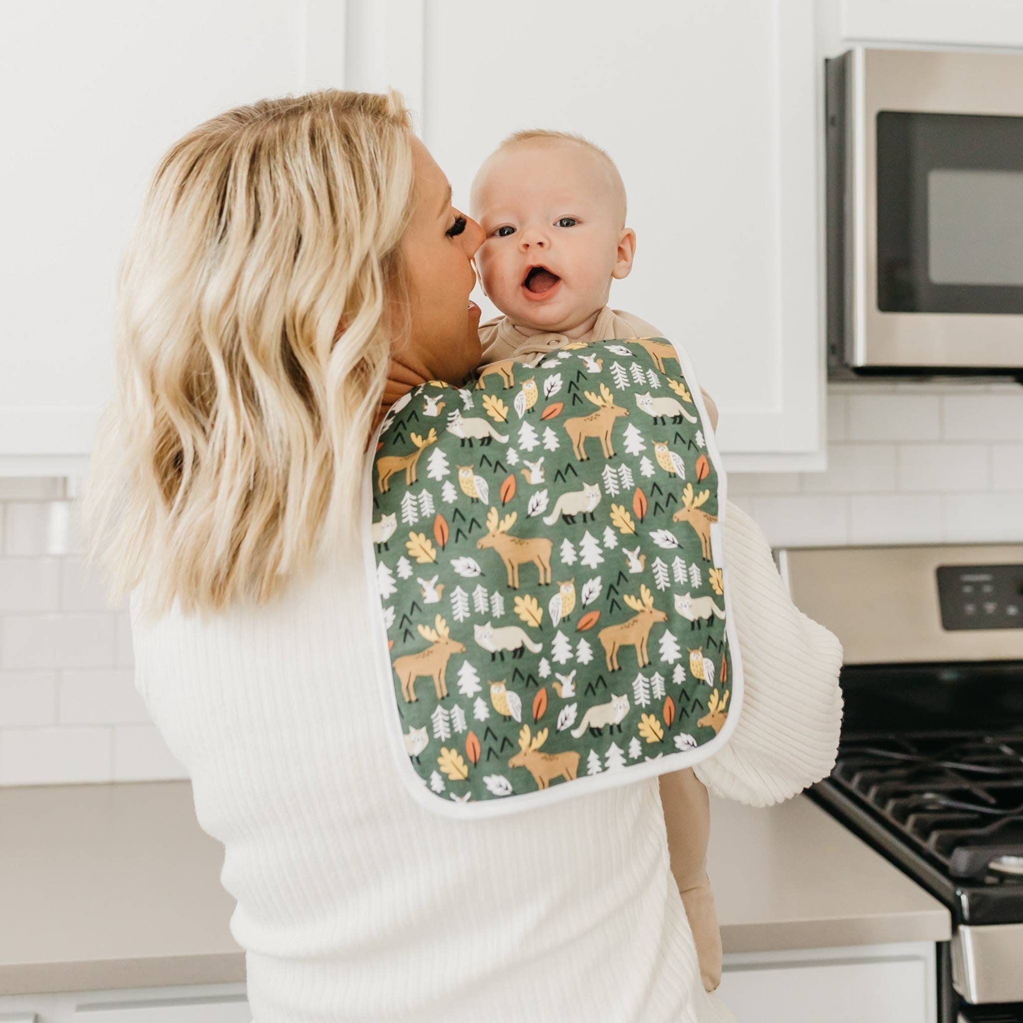burp cloth with woodlandcritters
