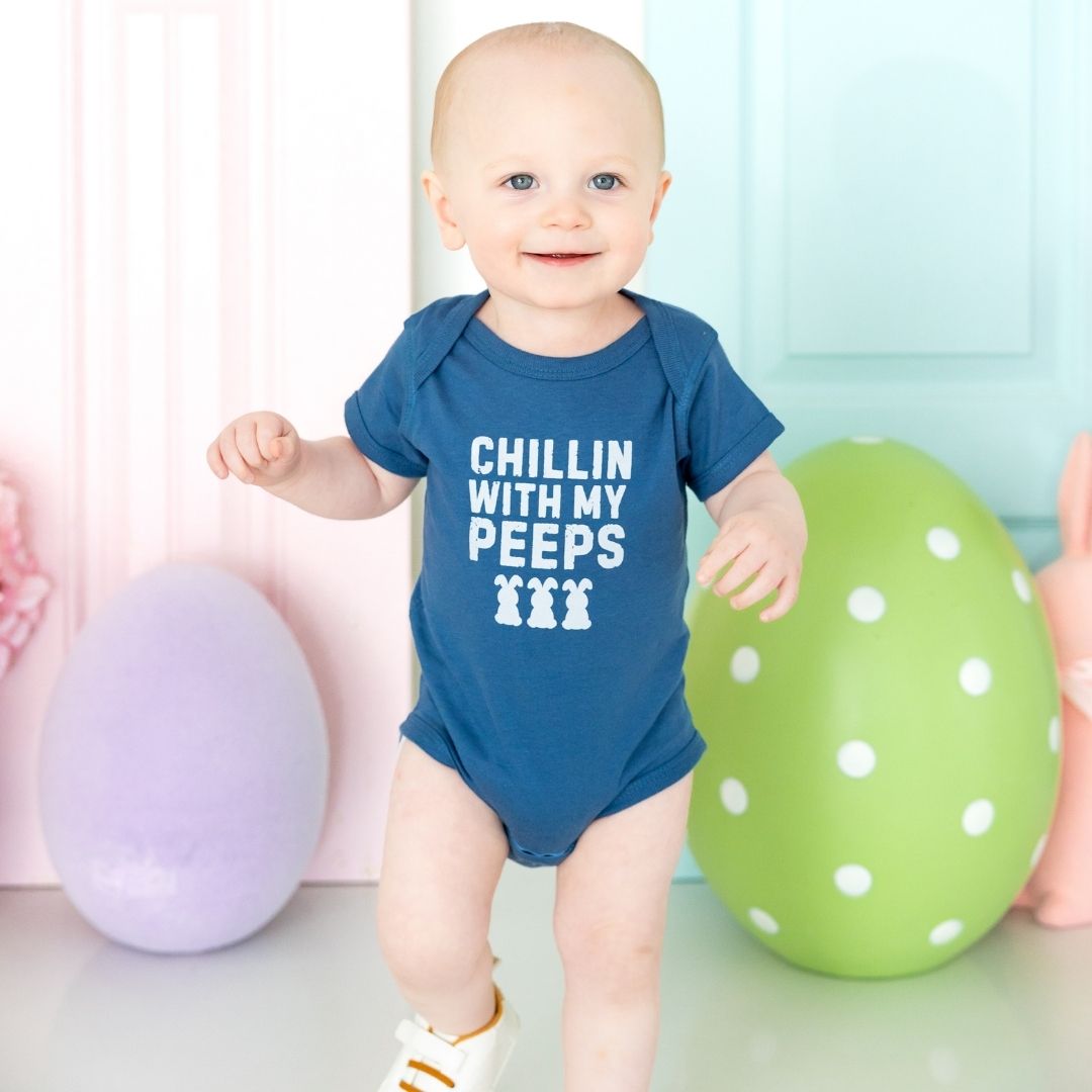 chillin peeps baby onesie