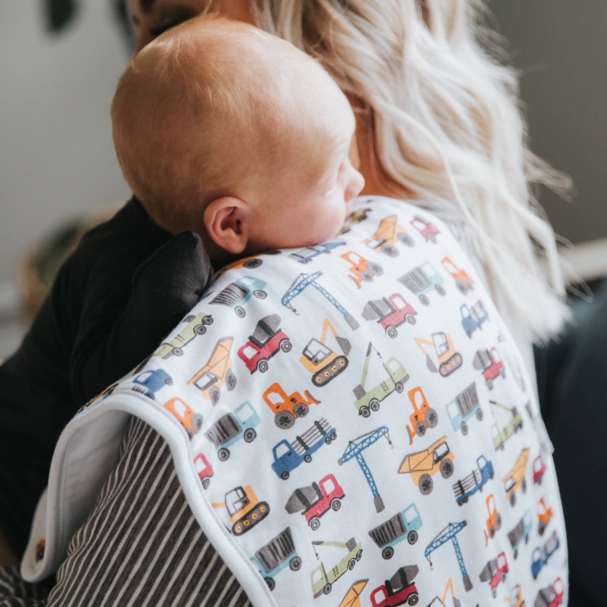 construction themed burp cloth