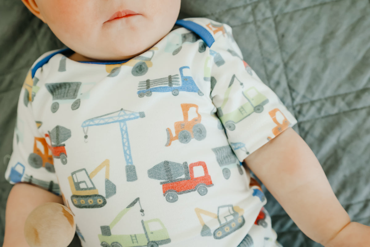 diesel trucks onesie baby