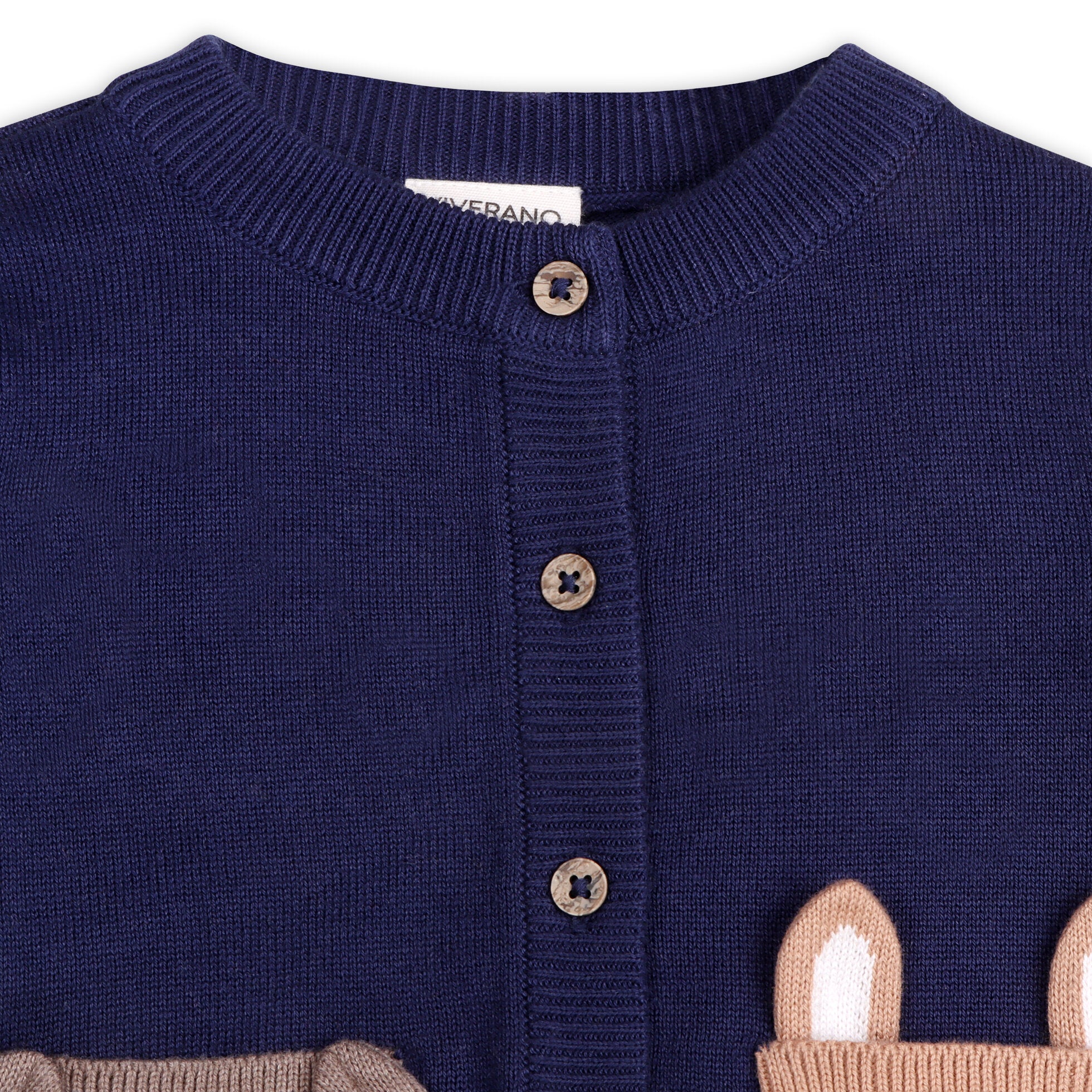dog pocket navy cardigan 3