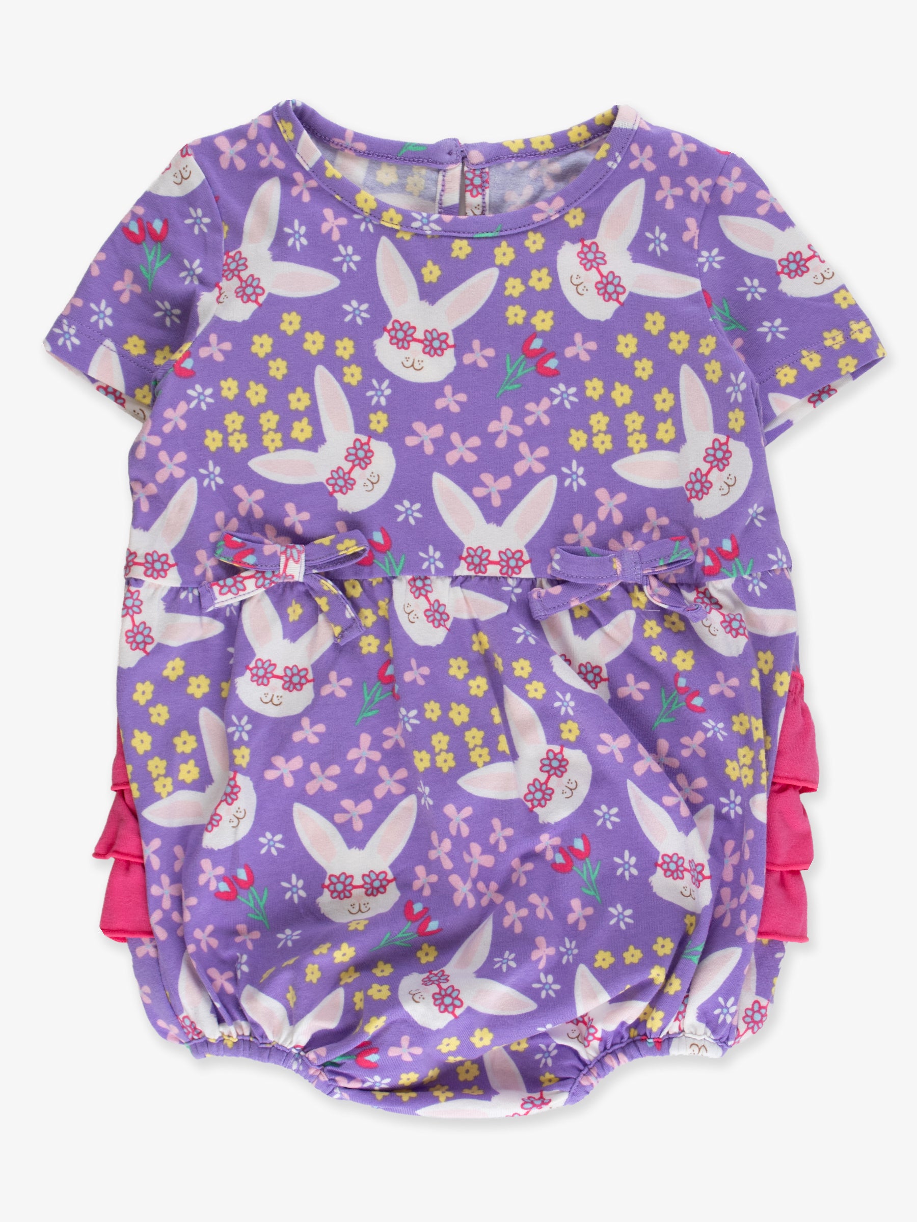 easter bunnies wearing sunglasses baby bubble romper for baby girl