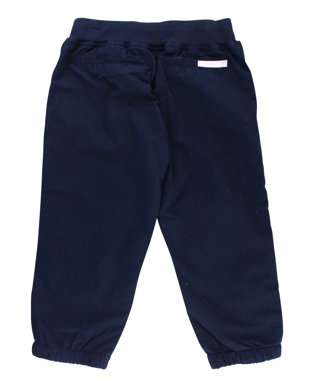 elastic waist navy blue joggers for baby boy and toddler
