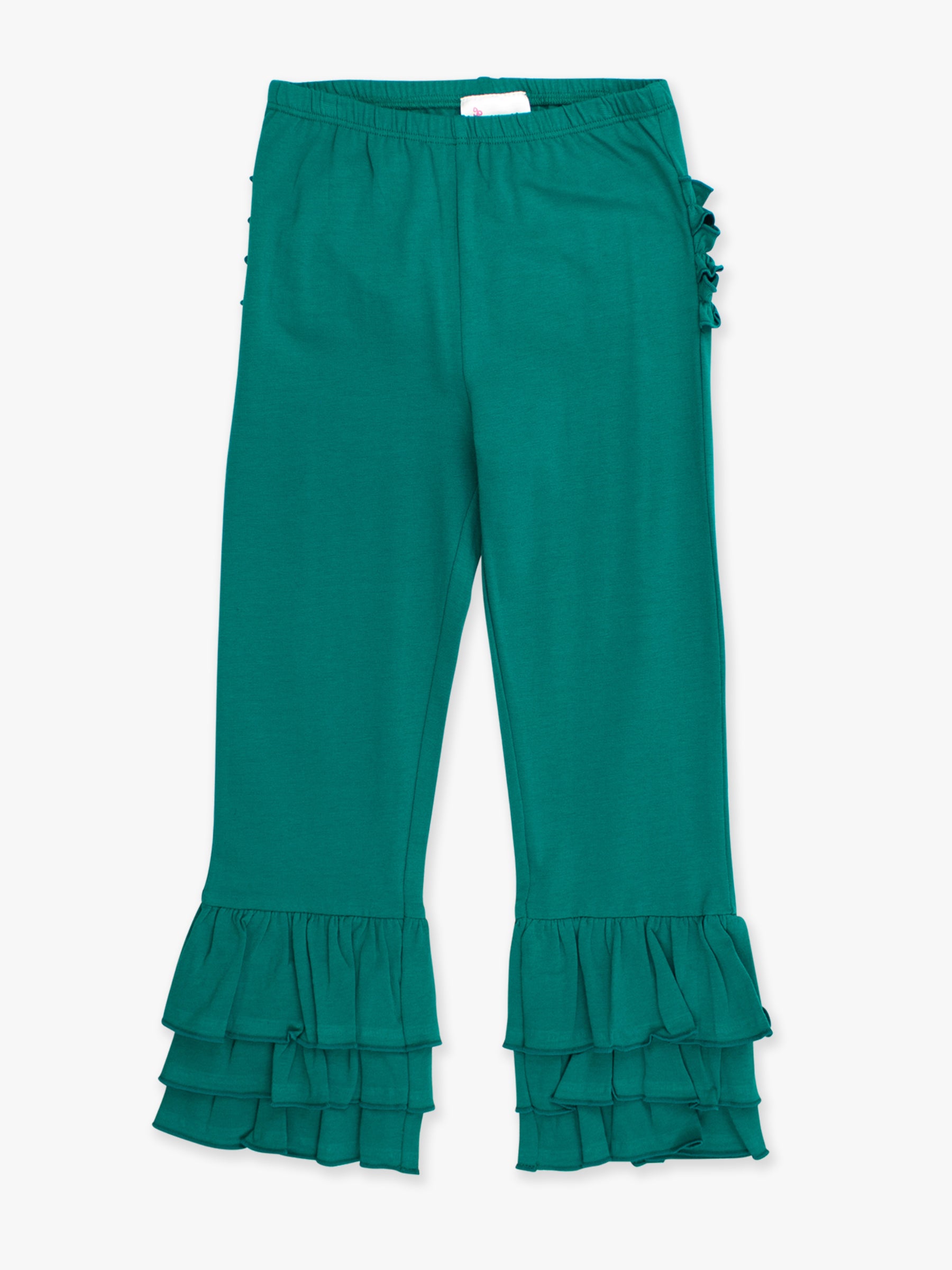 emerald green flared legging for girls
