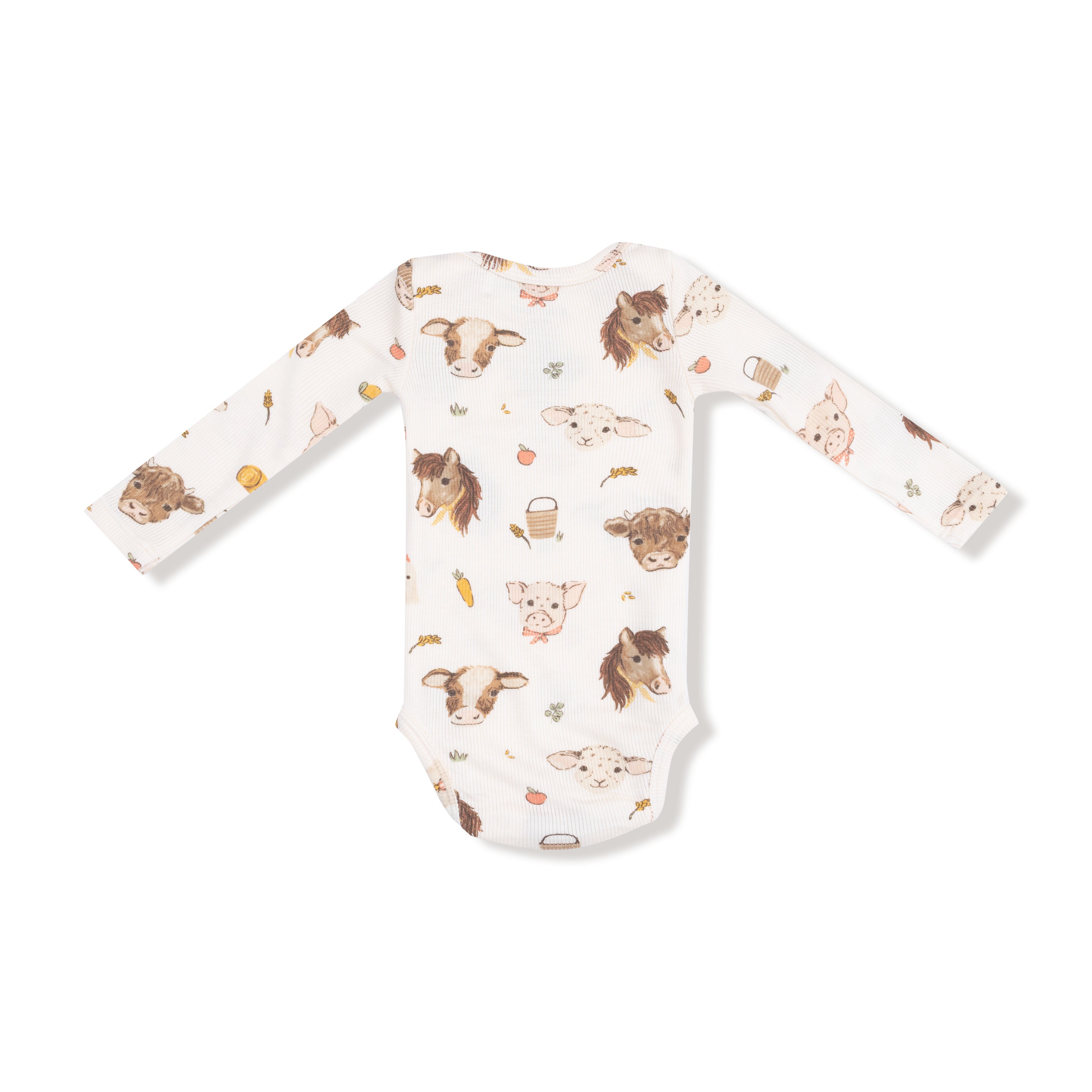 farm animals long sleeve onesie 2