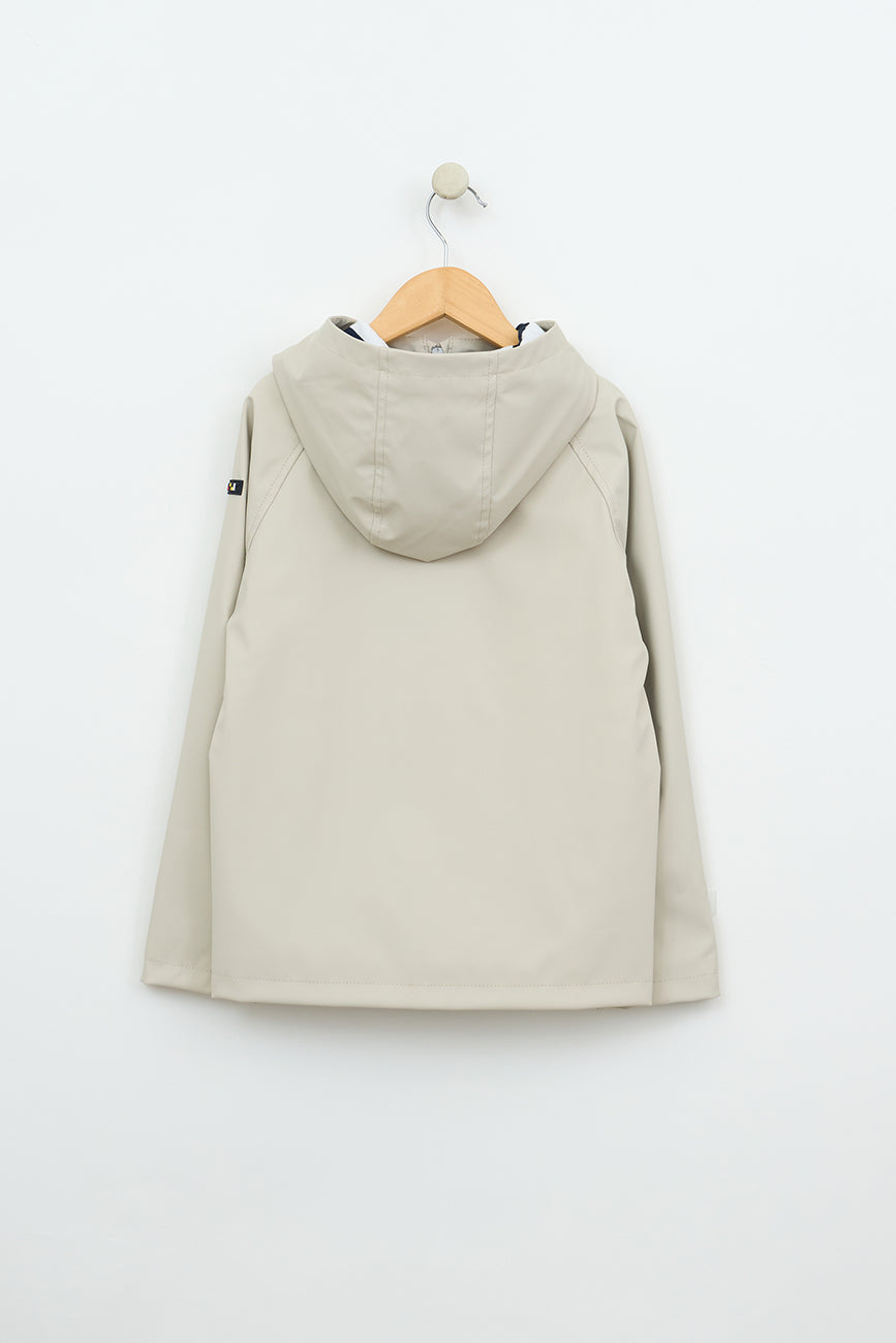 gender neutral cotton lined waterproof kids jacket