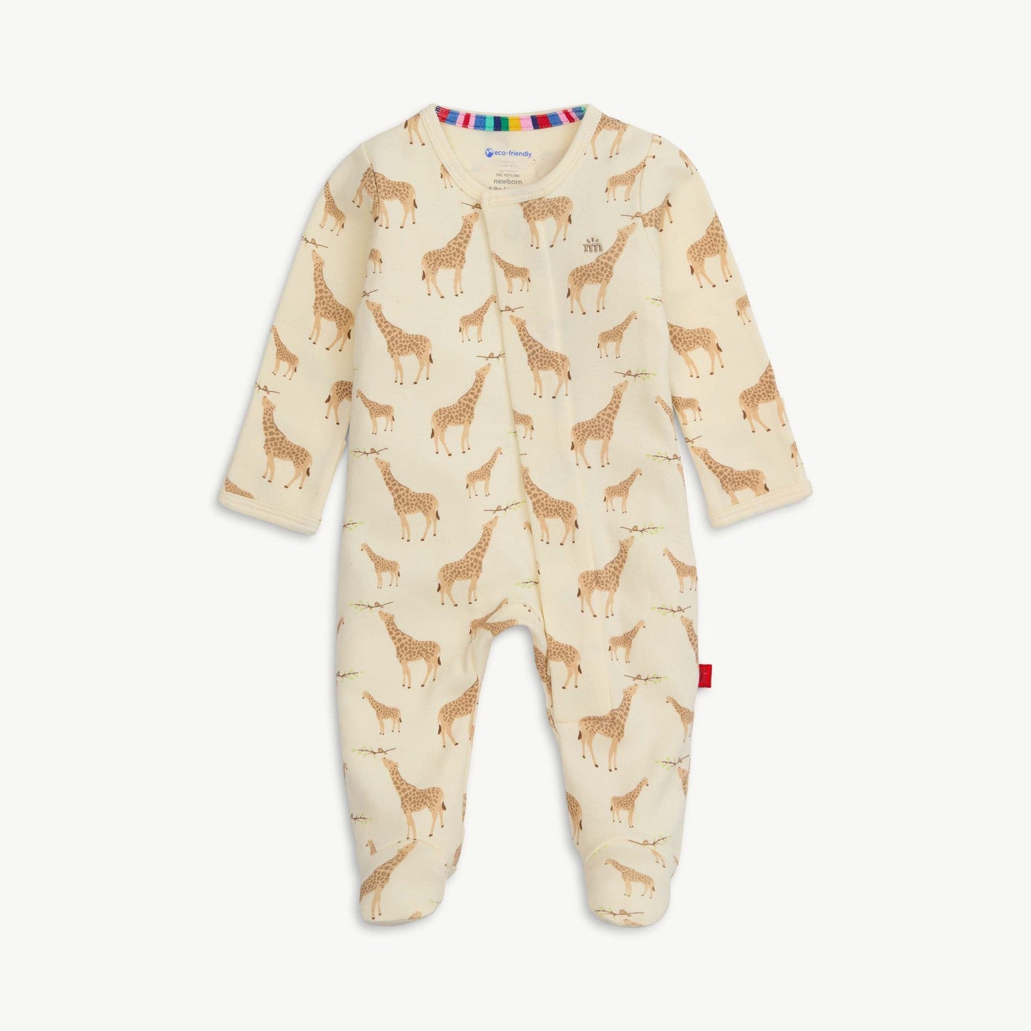 gender neutral giraffe magnetic footie