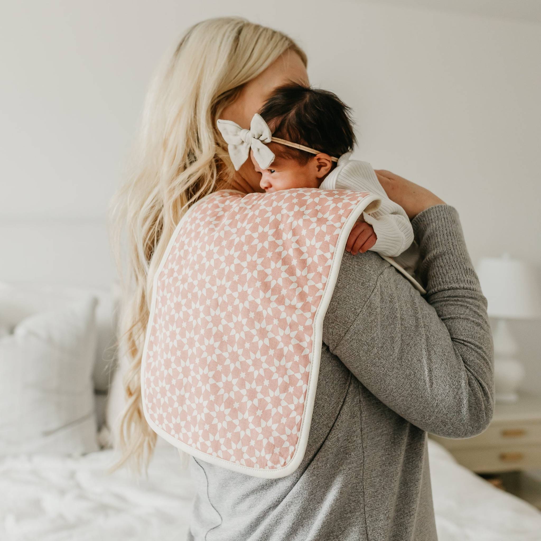 geometric printed burp cloth