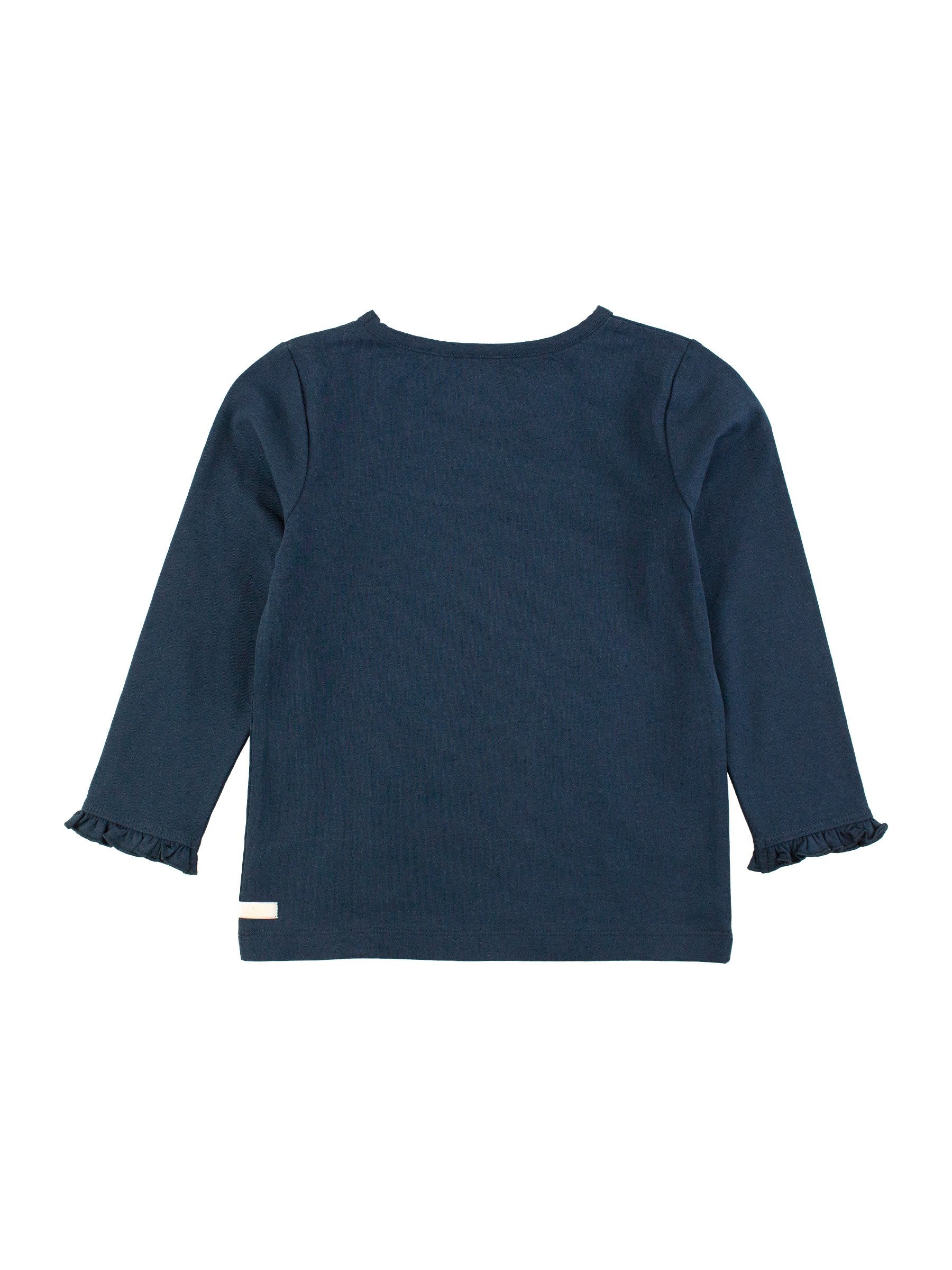 girls navy blue basic long sleeve top
