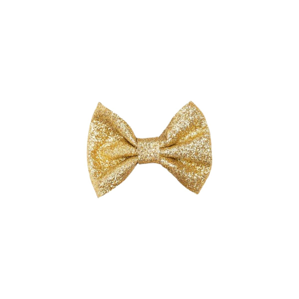gold glitter bow clip