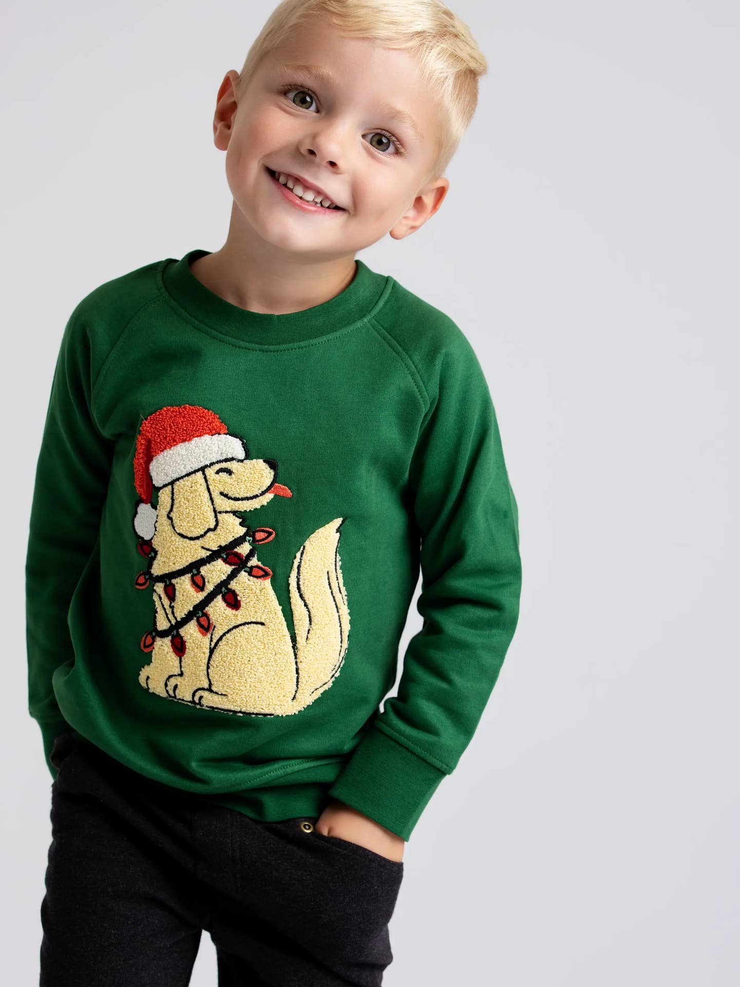 golden retriever holiday sweater for kids