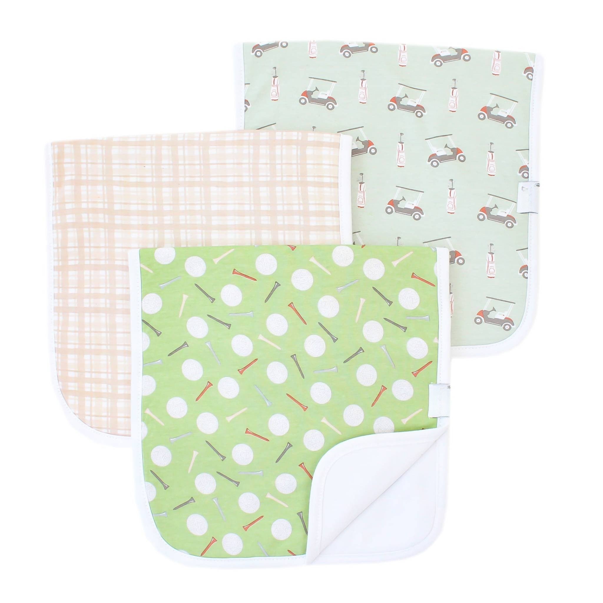 golf themed oversized burp cloth set