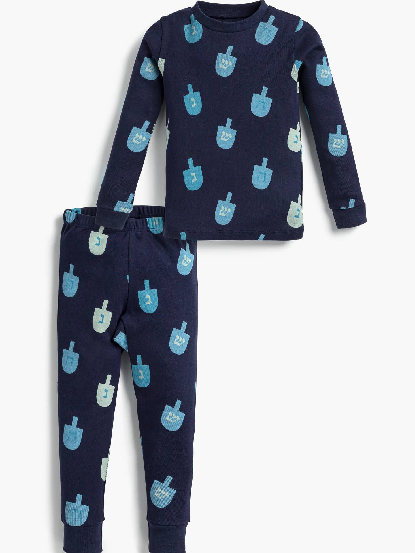 Hanukkah toddler pajamas navy 1