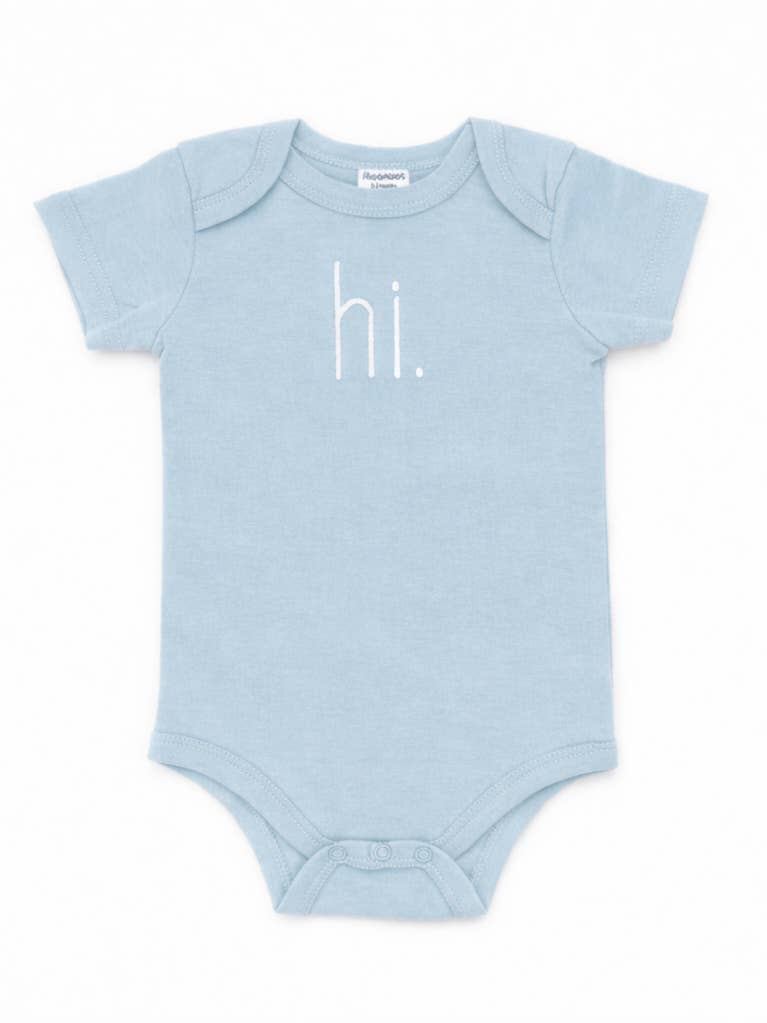 hi embroidered blue onesie