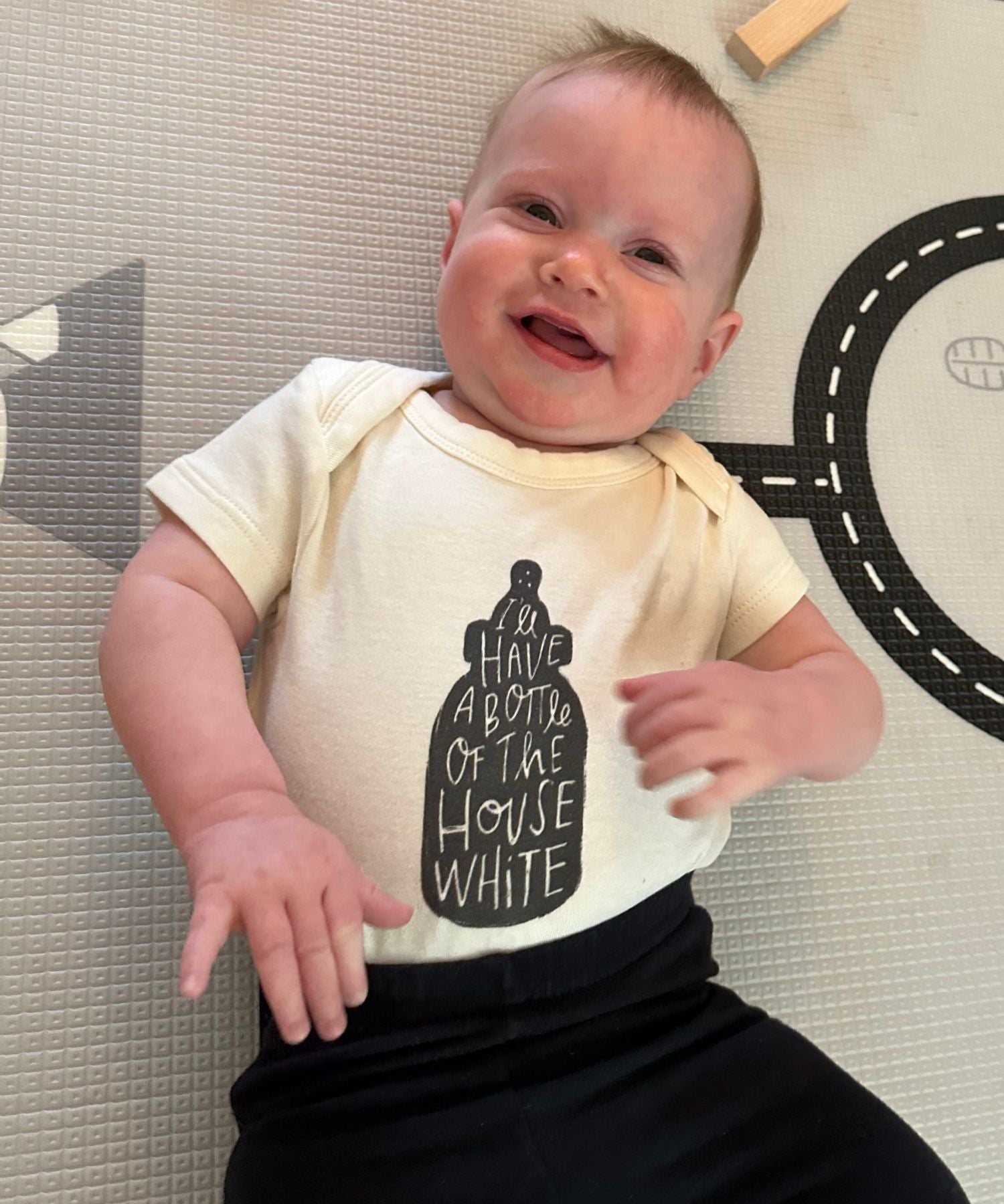 house white baby onesie photo