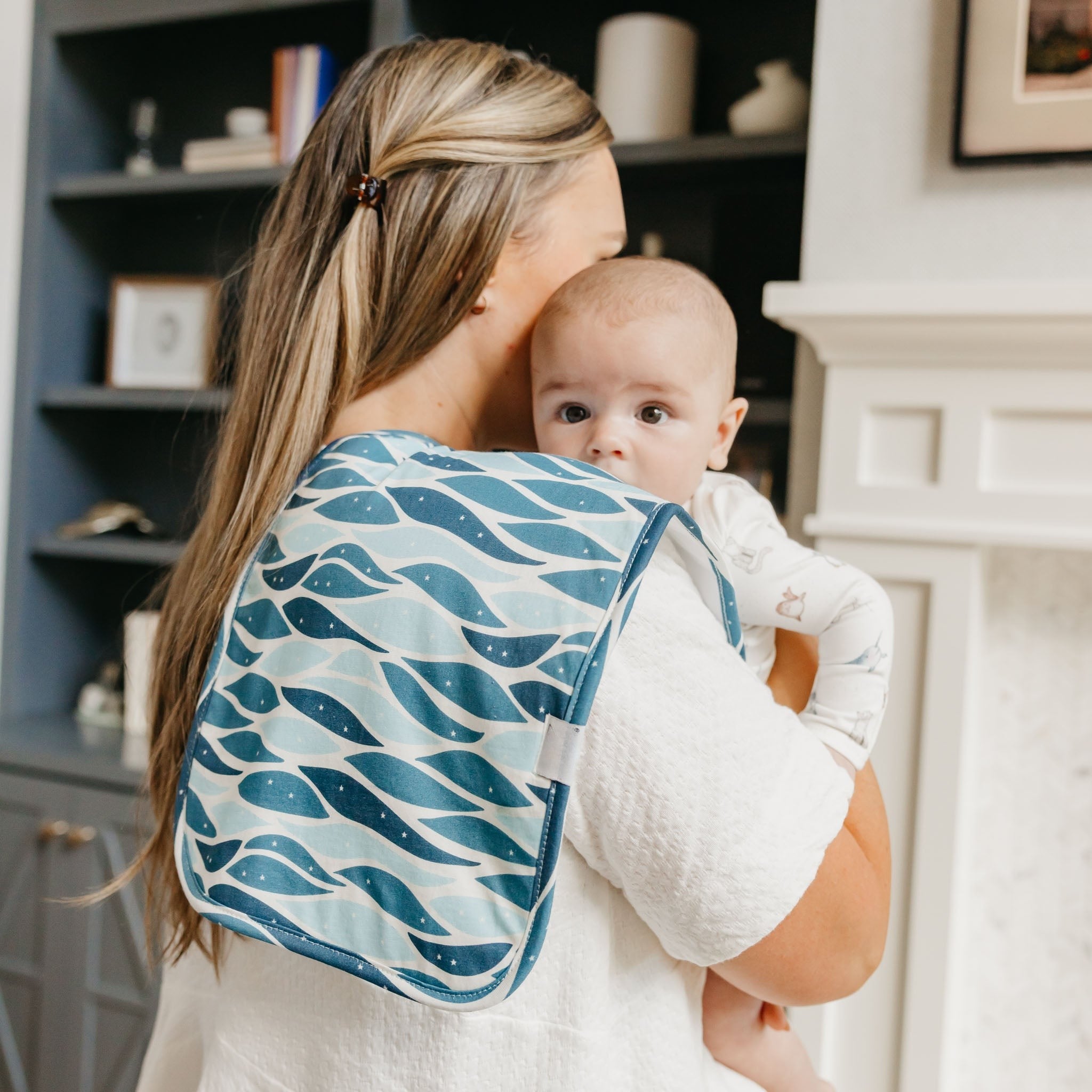 icy waters burp cloth