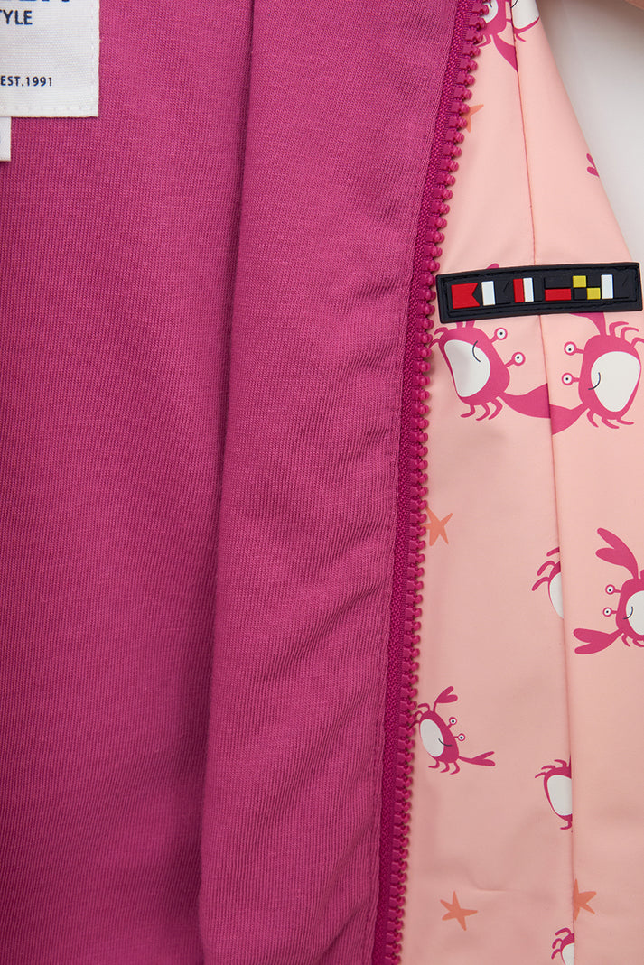 infant cape style raincoat with cotton lining