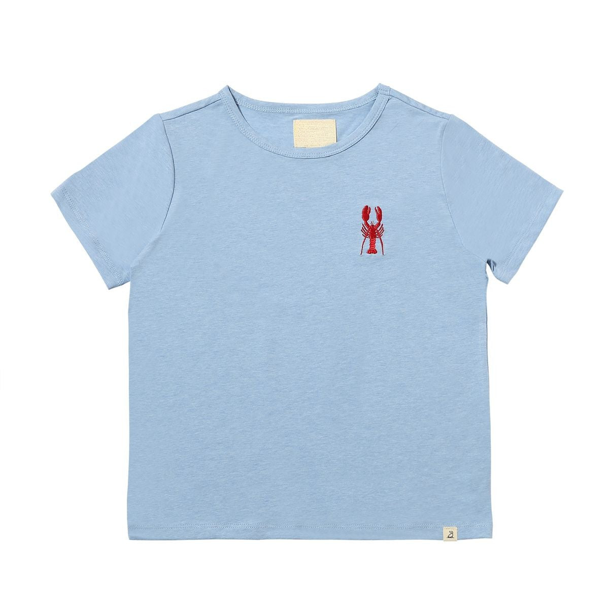 Light Blue Lobster Embroidered Tee