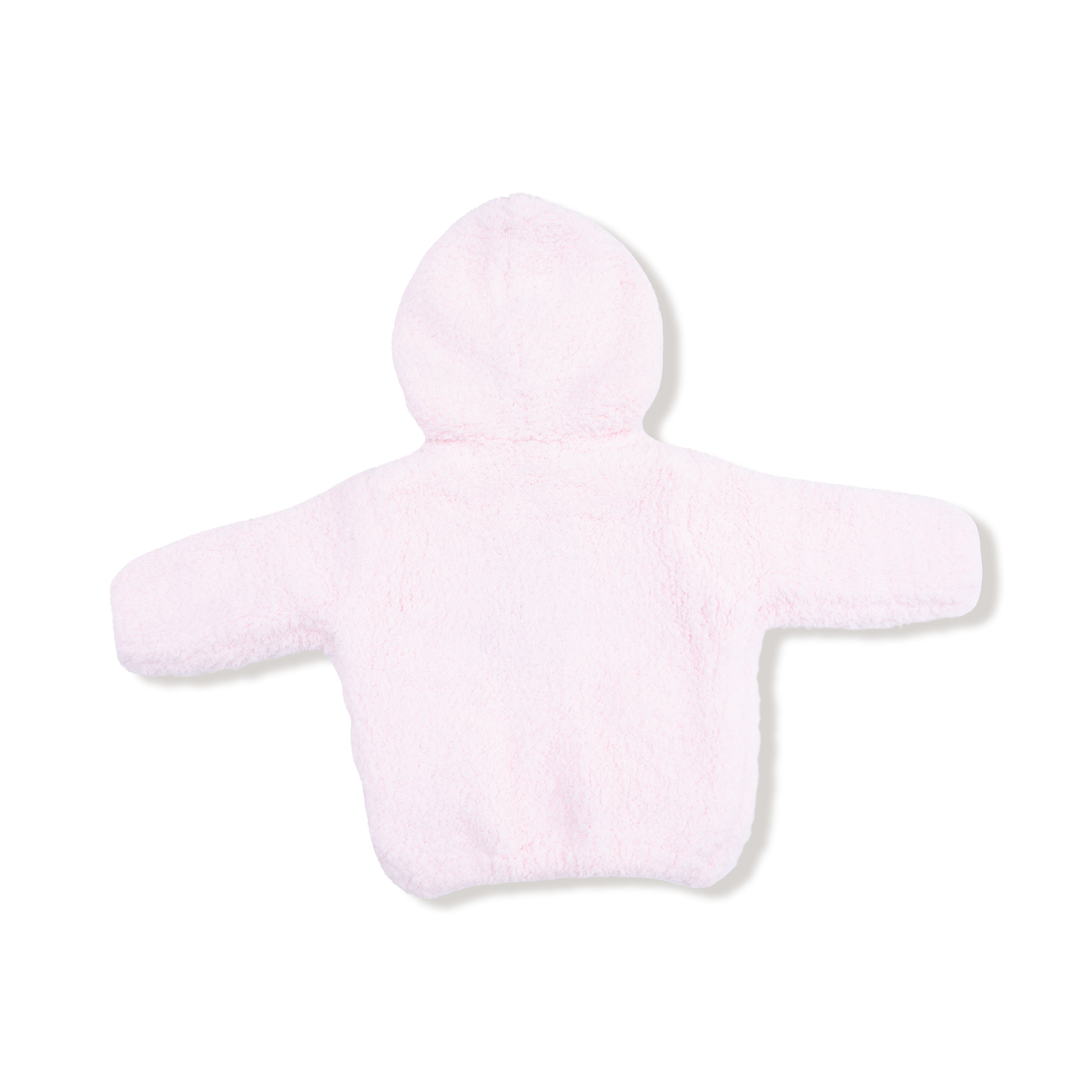 light pink chenille hoodie for baby