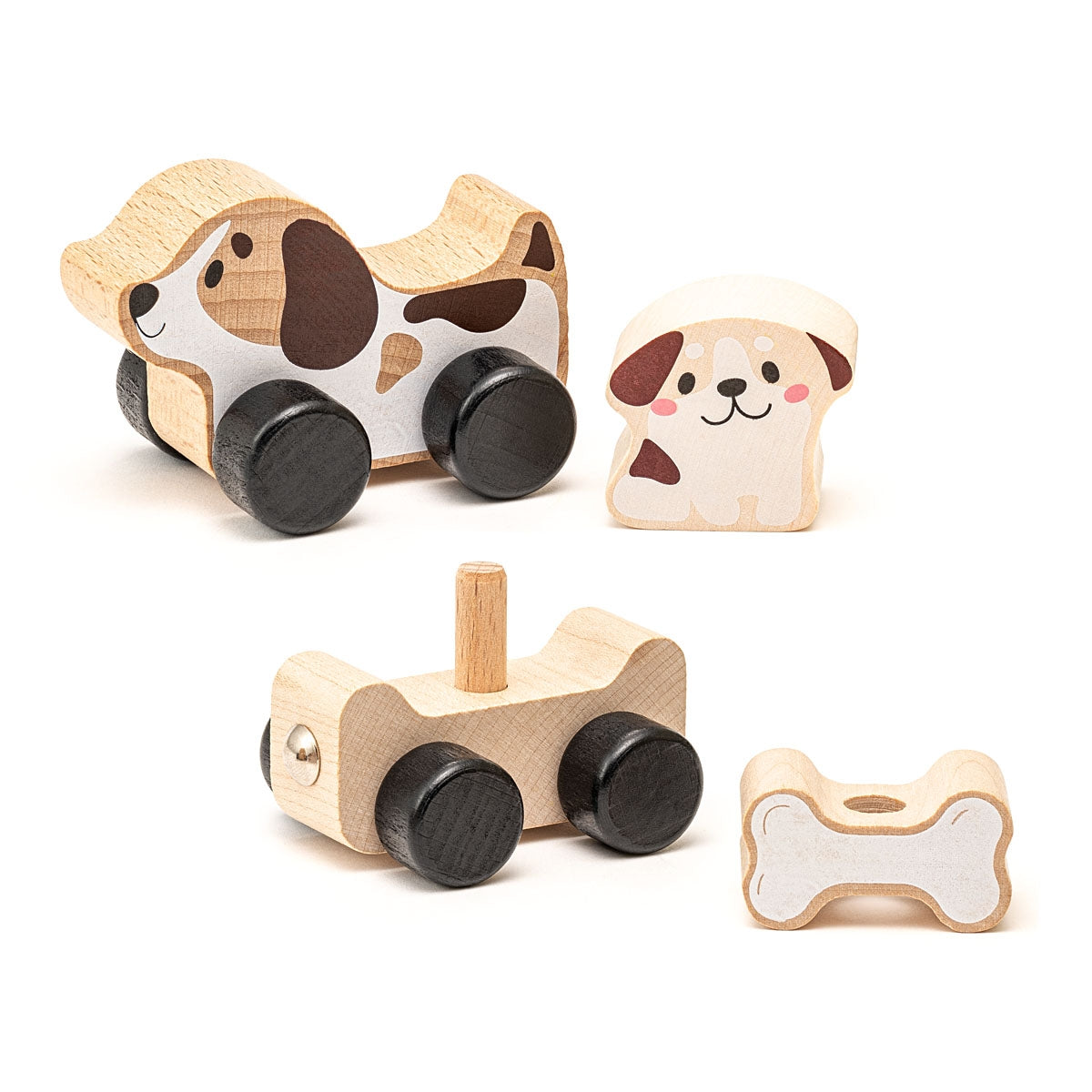magnet wooden dog toy