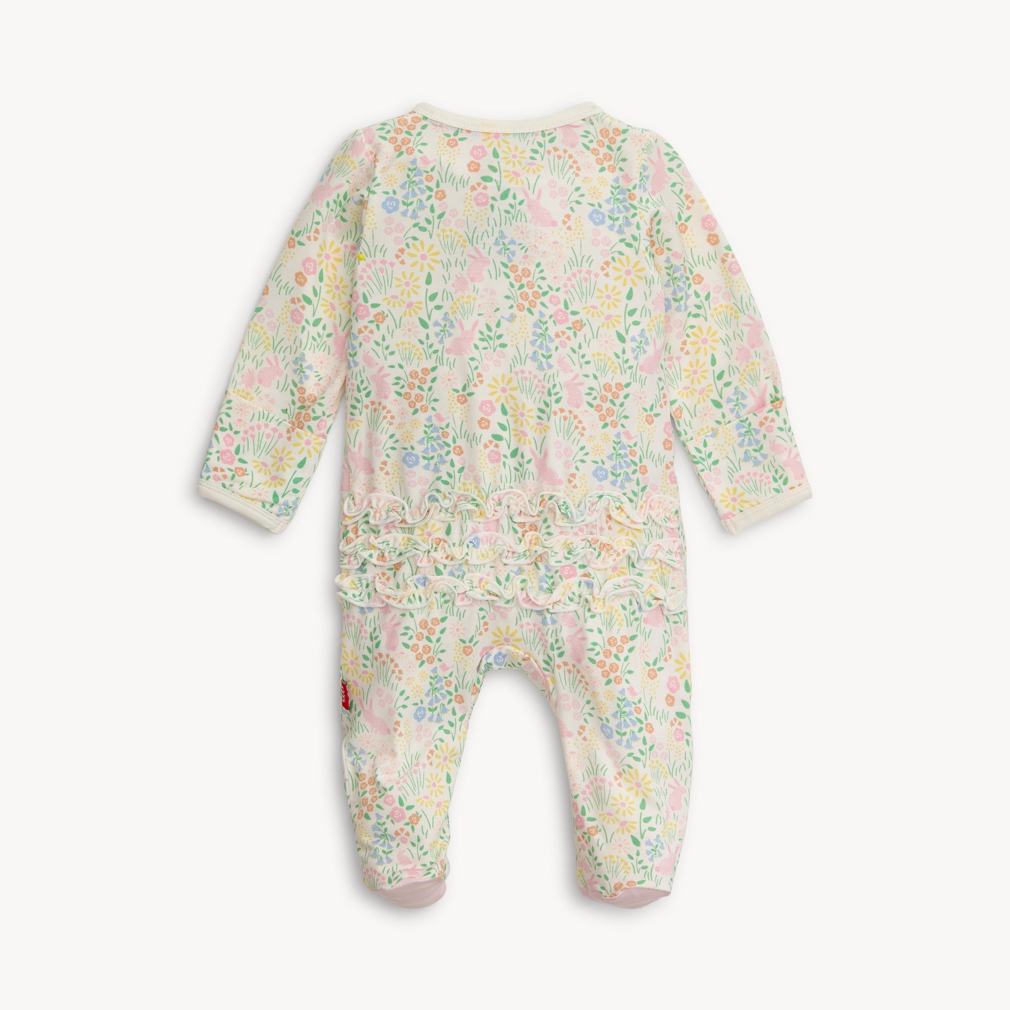 magnetic me baby girl floral footie