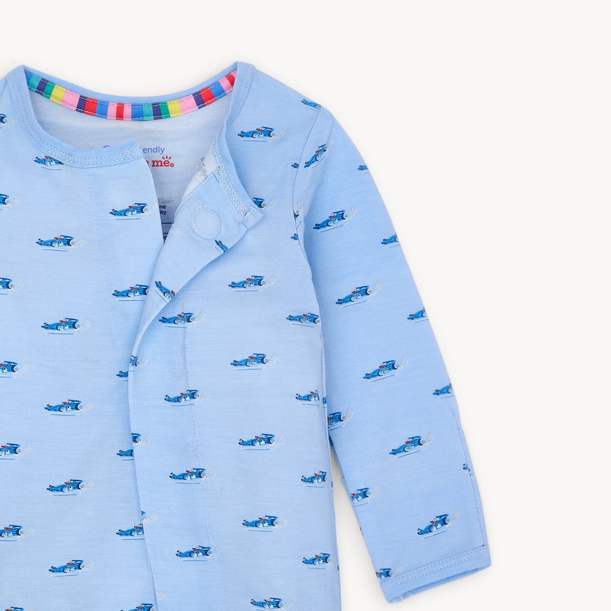 magnetic me blue race car footie