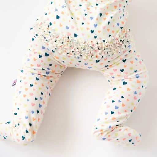 magnetic me ruffle butt heart footie