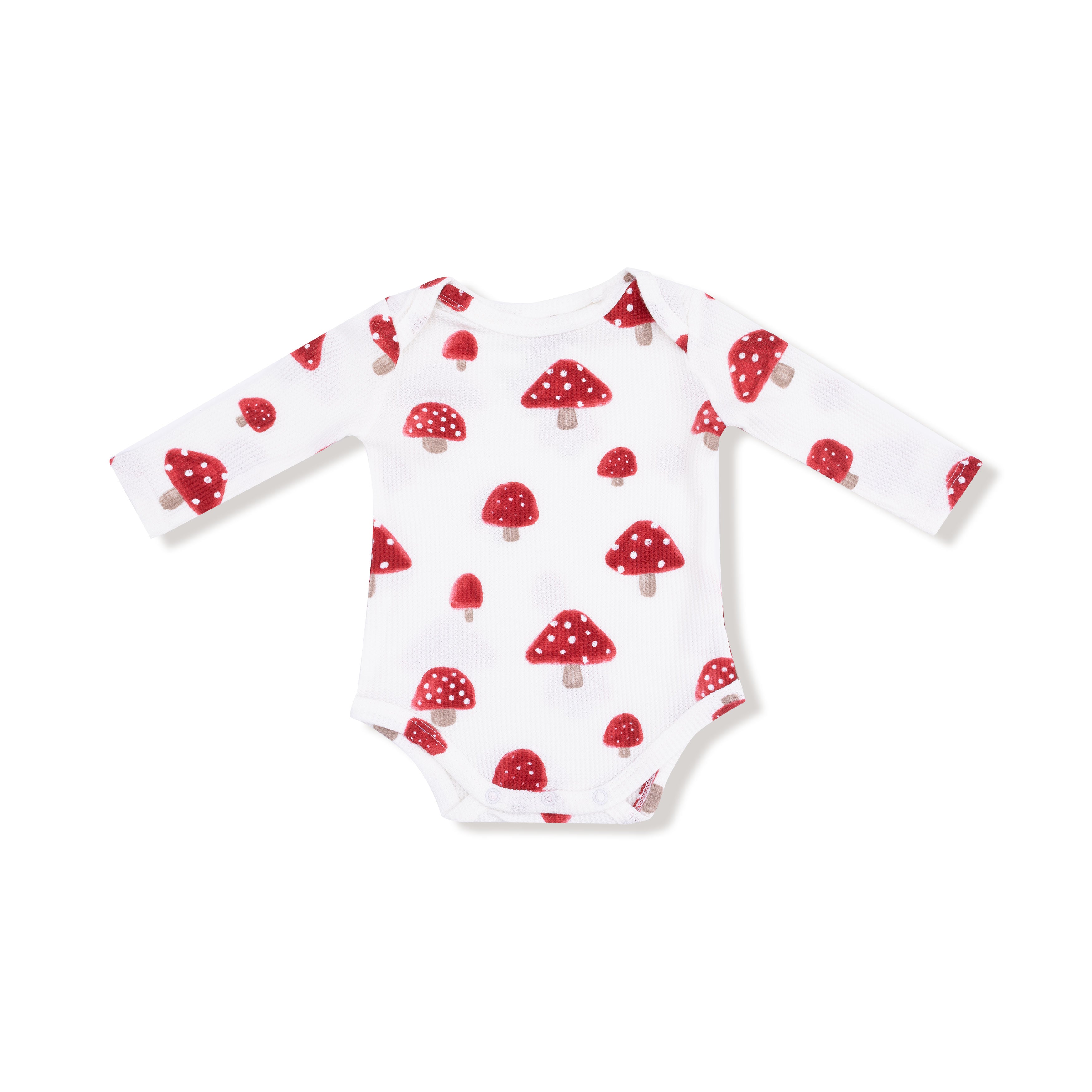 mushroom print onesie