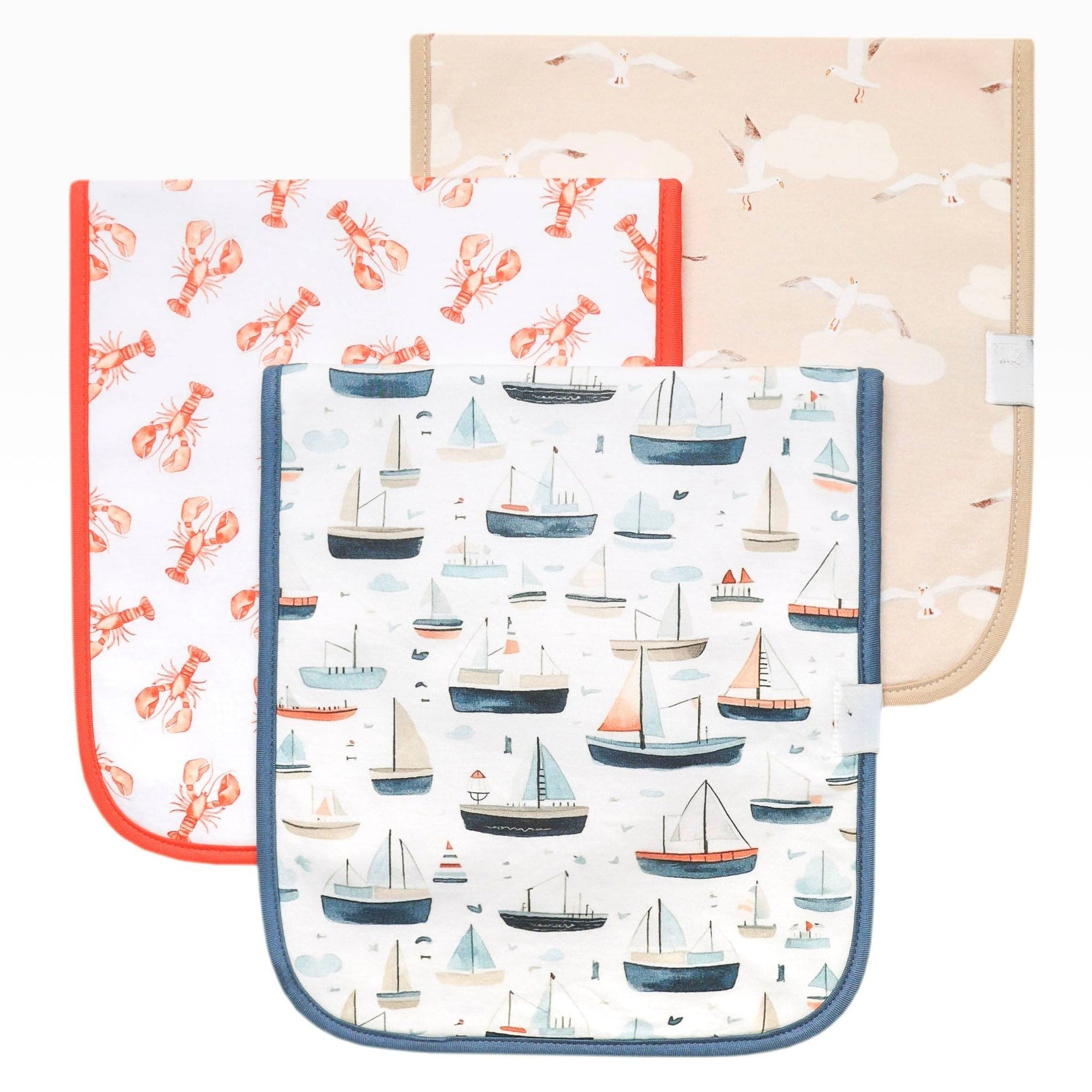 nautical themed oversized burp cloth