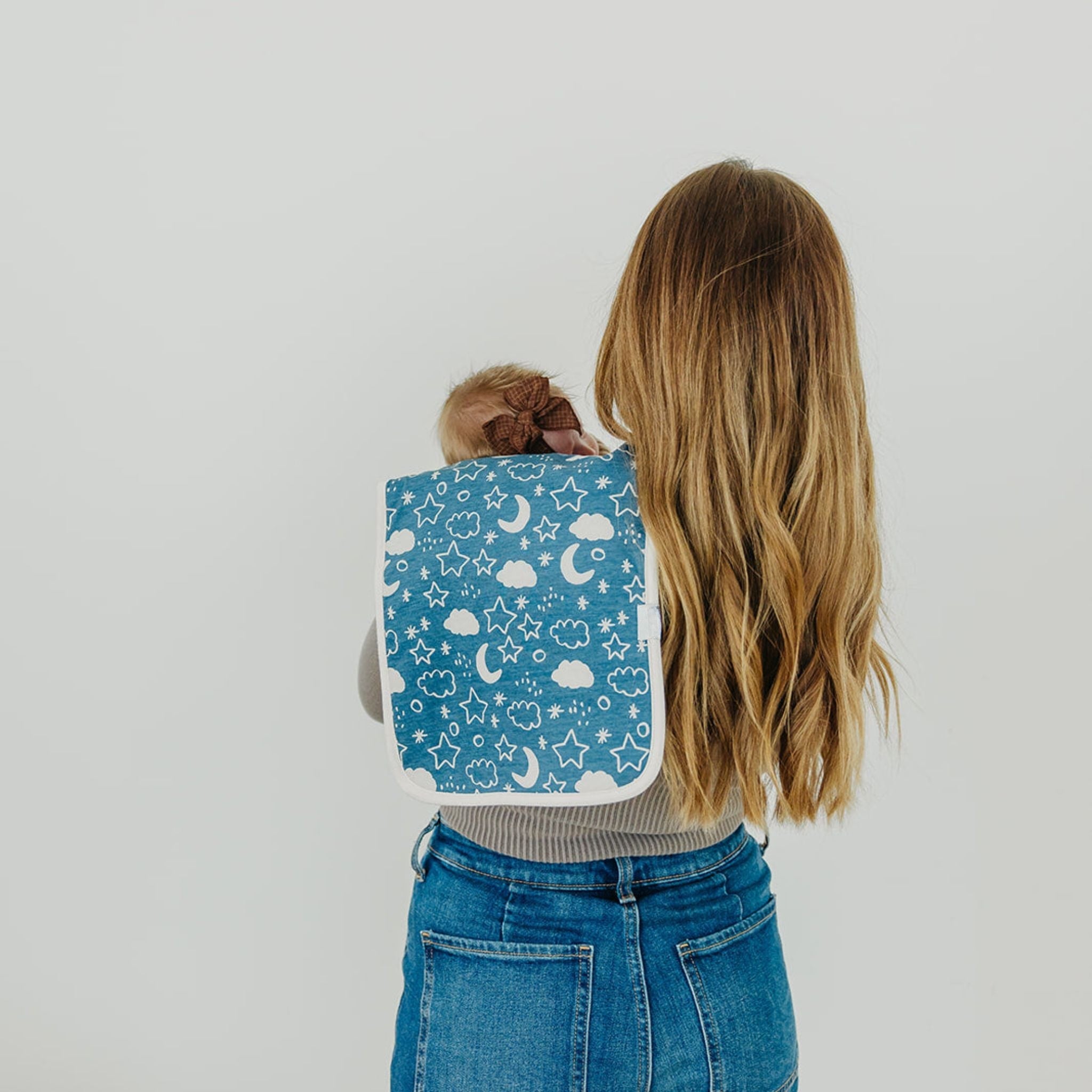 night sky burp cloth