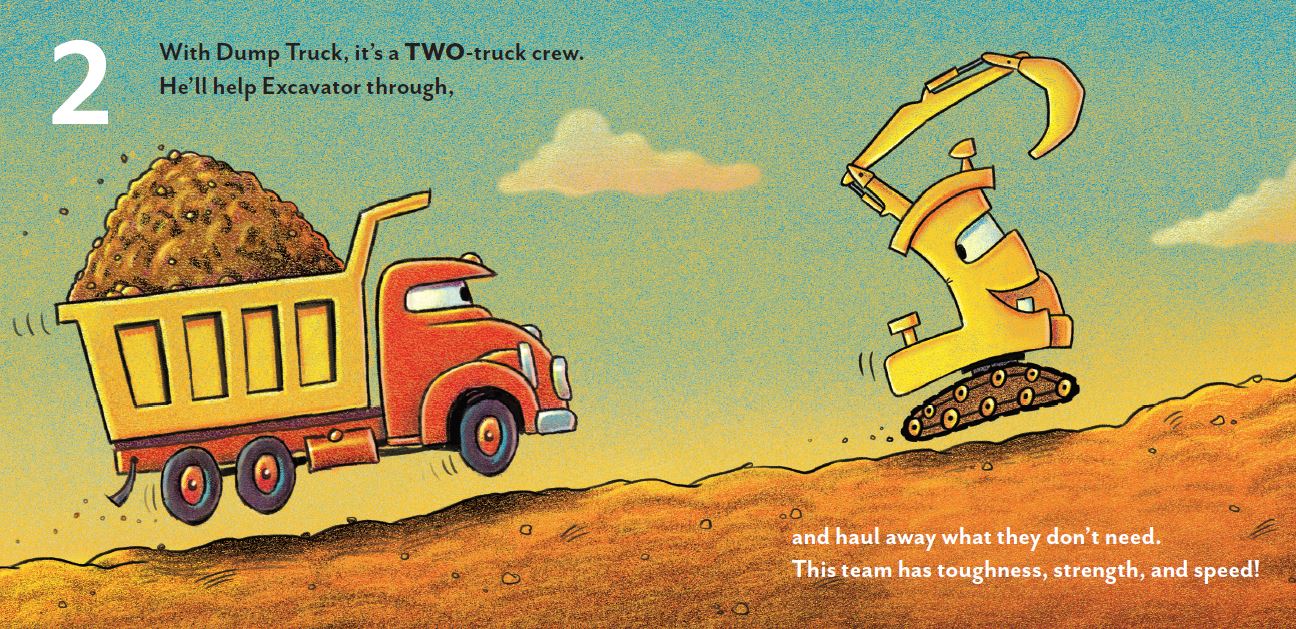 numbers construction themed mini board book