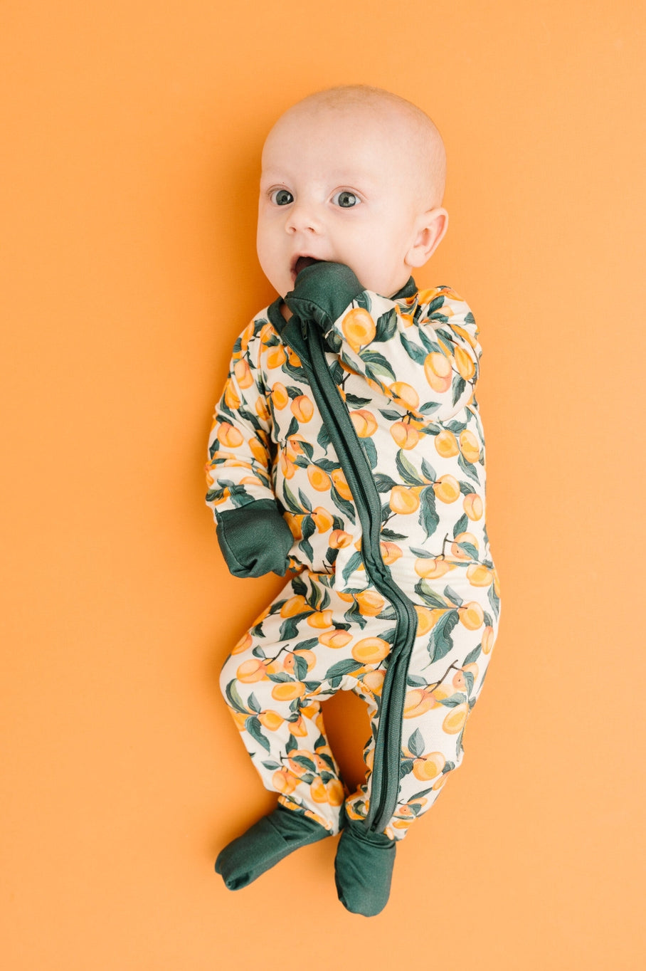 peaches baby bamboo sleeper