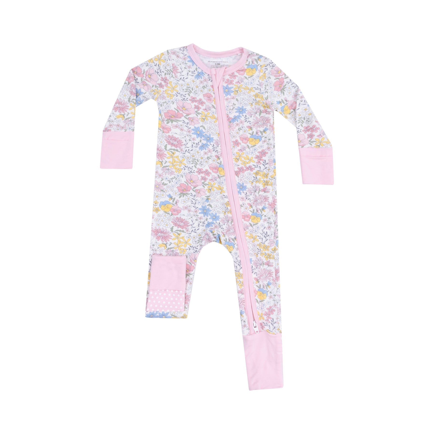 pink floral convertible footie