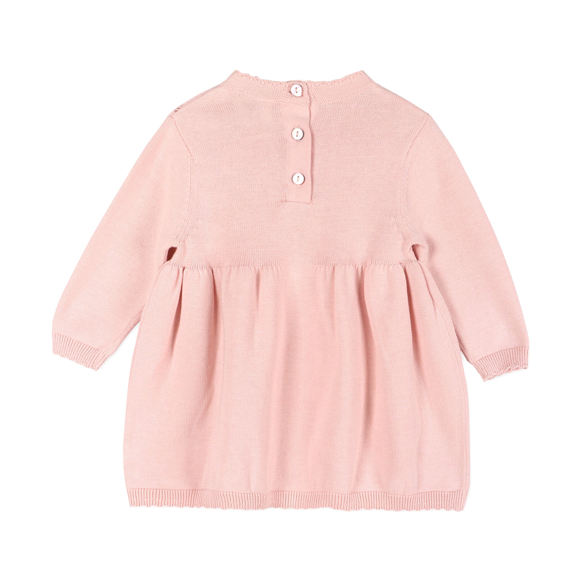 pink pointelle sweater dress 3