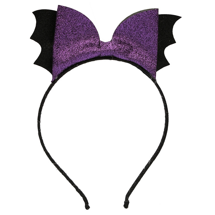 Purple Glitter Bat Wing Headband - Online Only