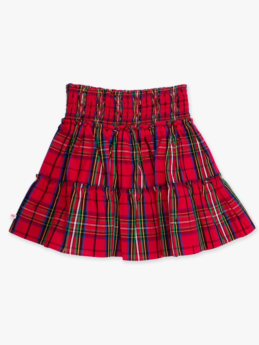 red plaid twirl skirt