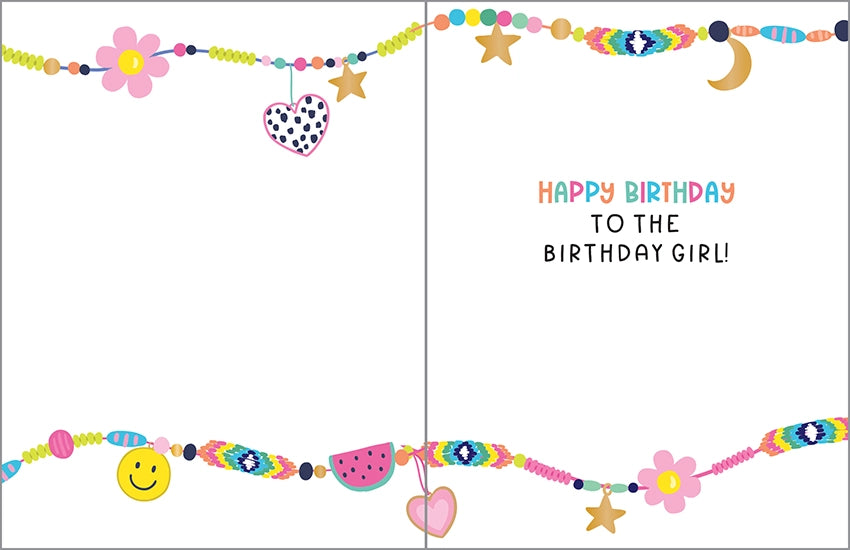 retro birthday card for girls