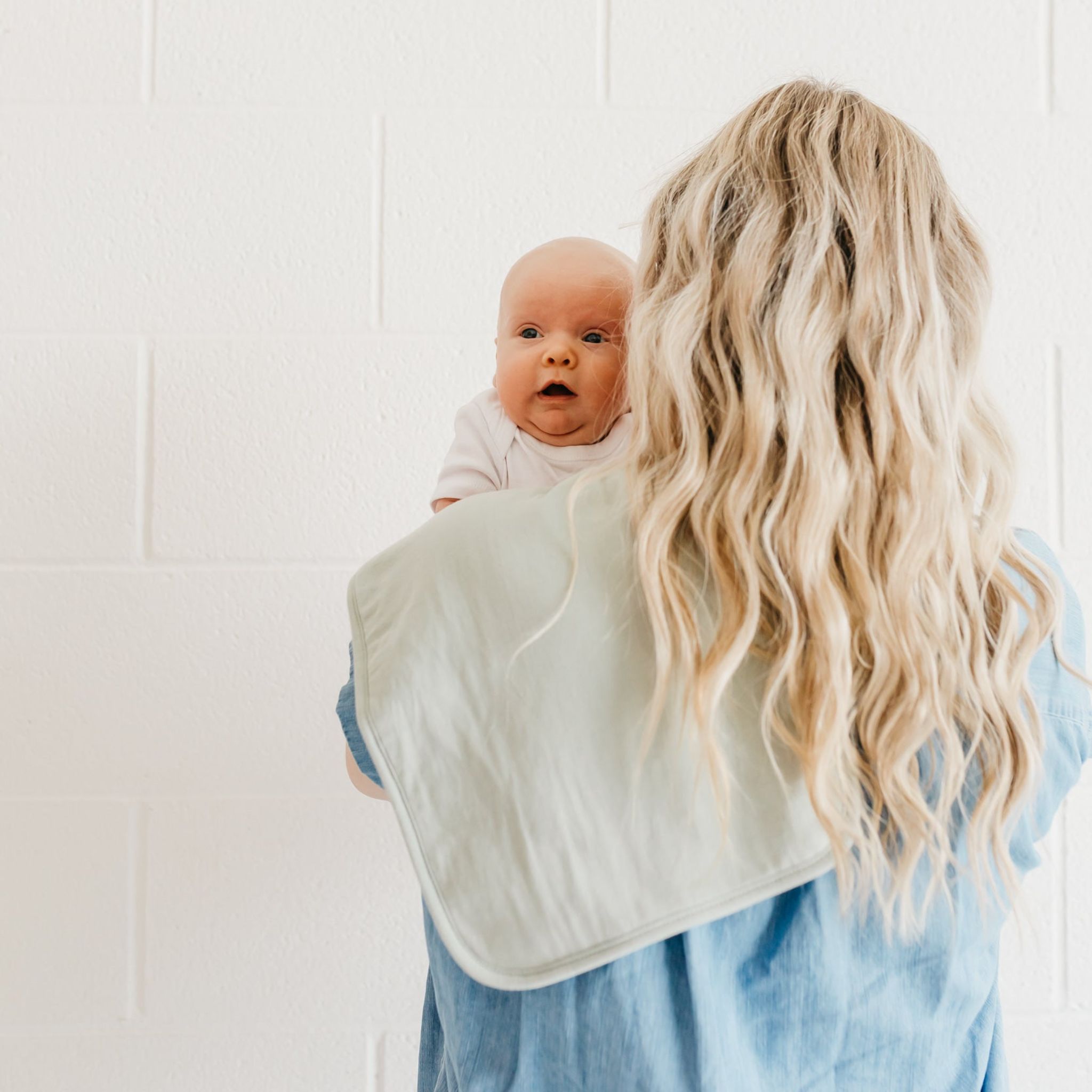 sage green oversized burp cloth