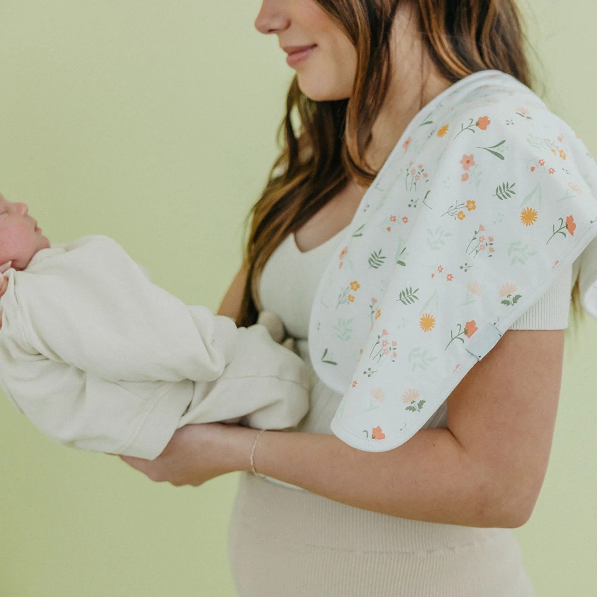 simple floral burp cloth
