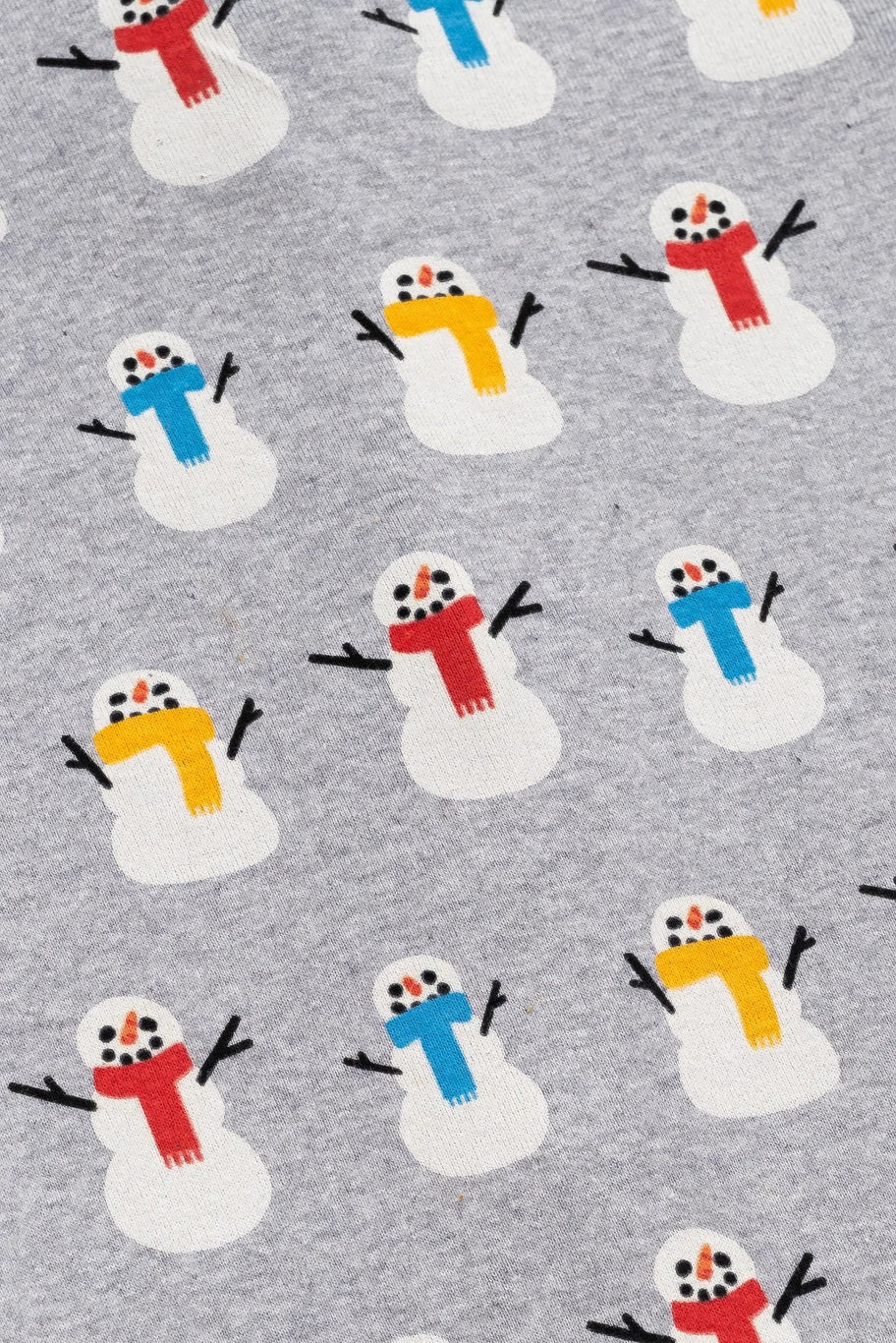 snowmen printed holiday pajamas for kids